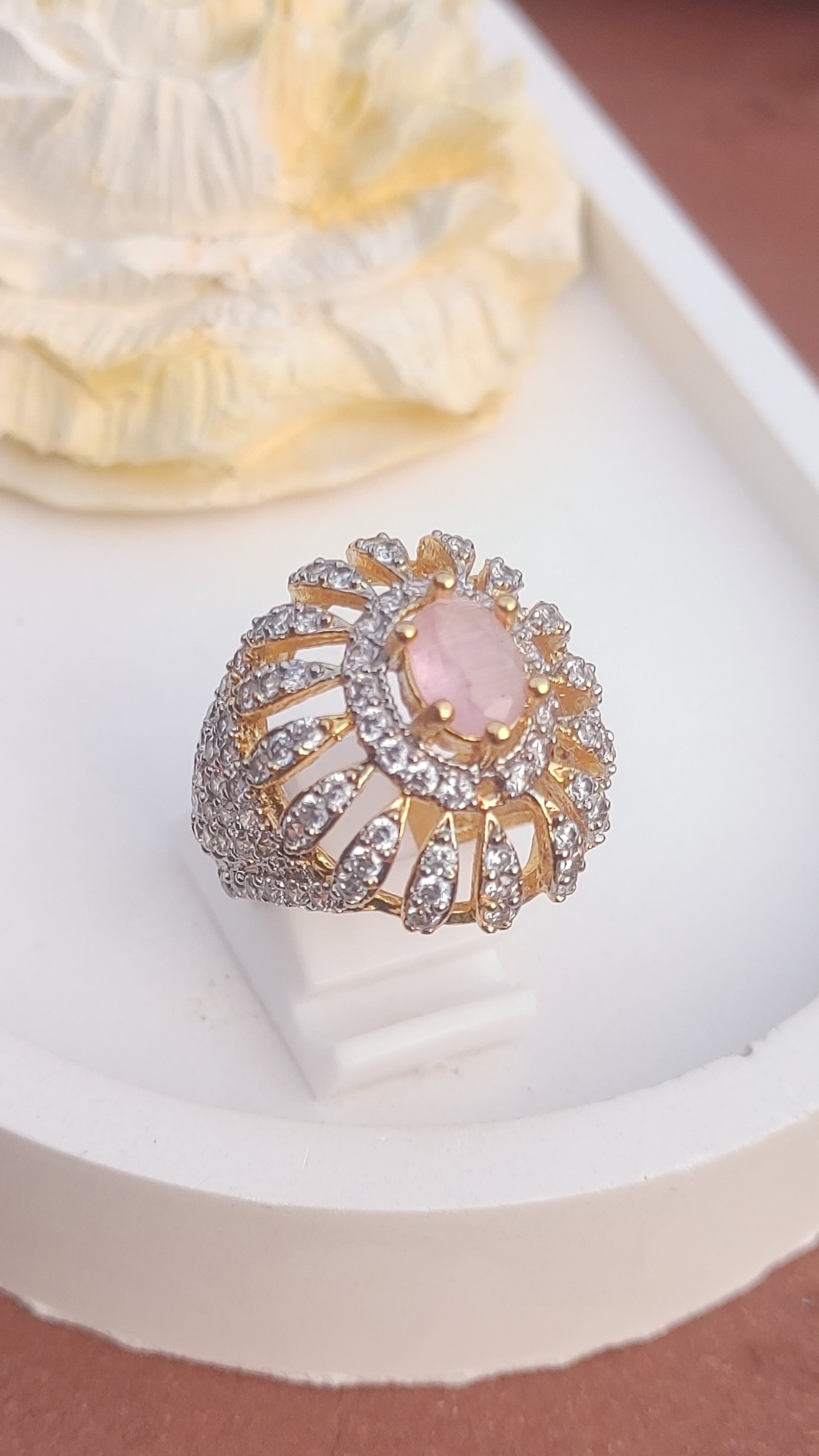 8Colors | Zircon Judao Rings with Real Stone | 18K Gold Polish | Adjustable Size | 3Yrs Warranty | MR-471