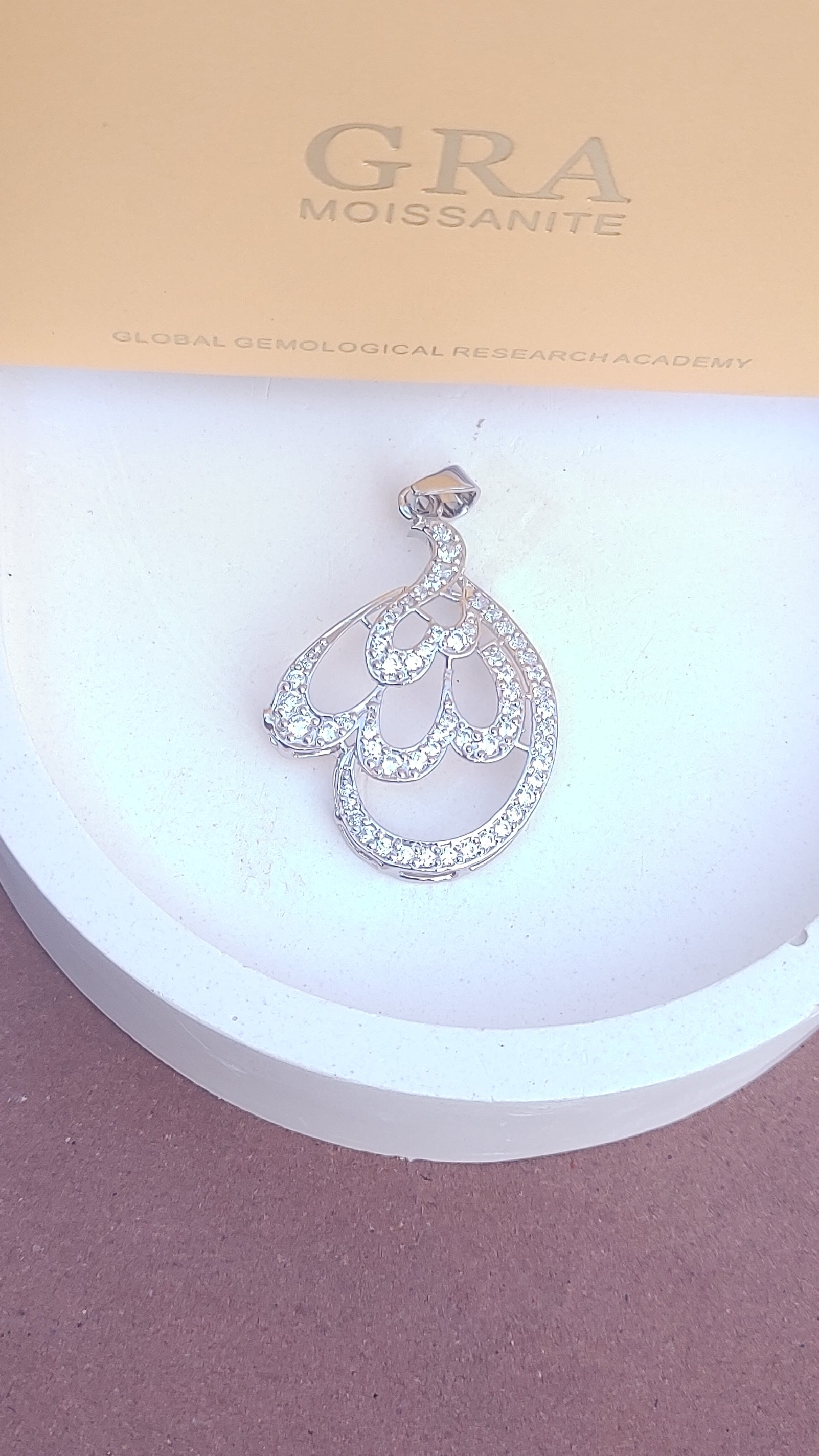 925 SILVER STERLING ALLAH LOCKET WITH MOISSANITE DIAMOND - s40