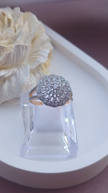 Diamond cut Zircon | judao ring | 22k gold polish | MR-201