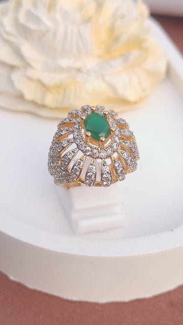 8Colors | Zircon Judao Rings with Real Stone | 18K Gold Polish | Adjustable Size | 3Yrs Warranty | MR-471