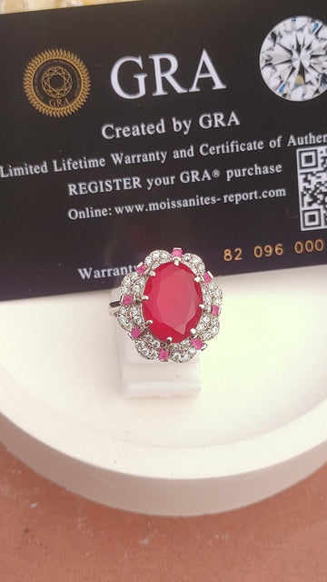 925 SILVER STERLING RING WITH MOISSANITE DIAMOND - s17