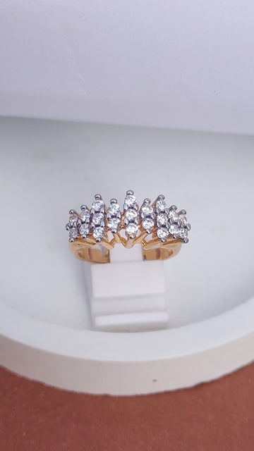 Diamond cut Zircon | judao ring | 22k gold polish | MR-141