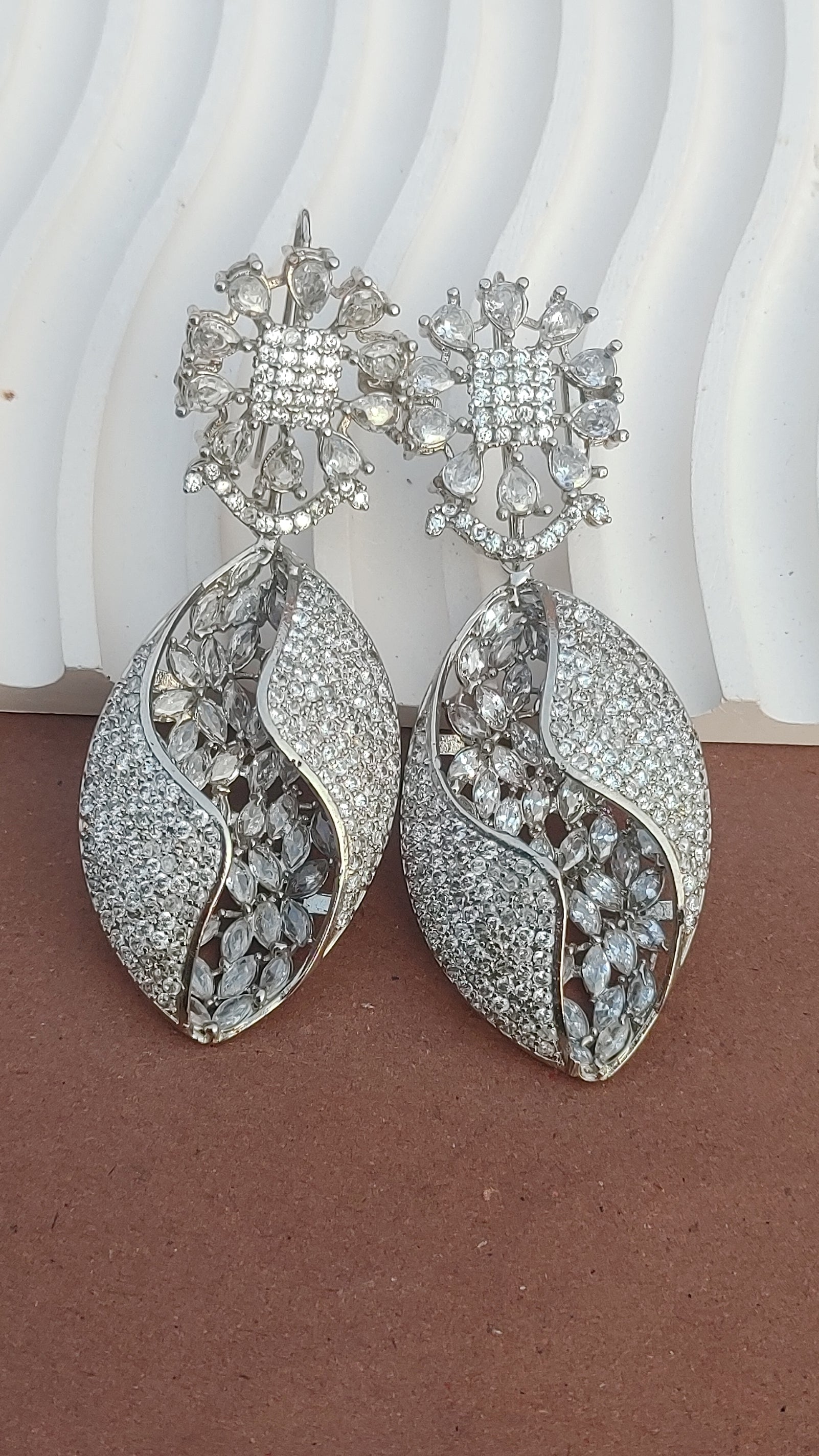 Handmade Judao earings with Real Stone Original silver plated Polish-ME-89