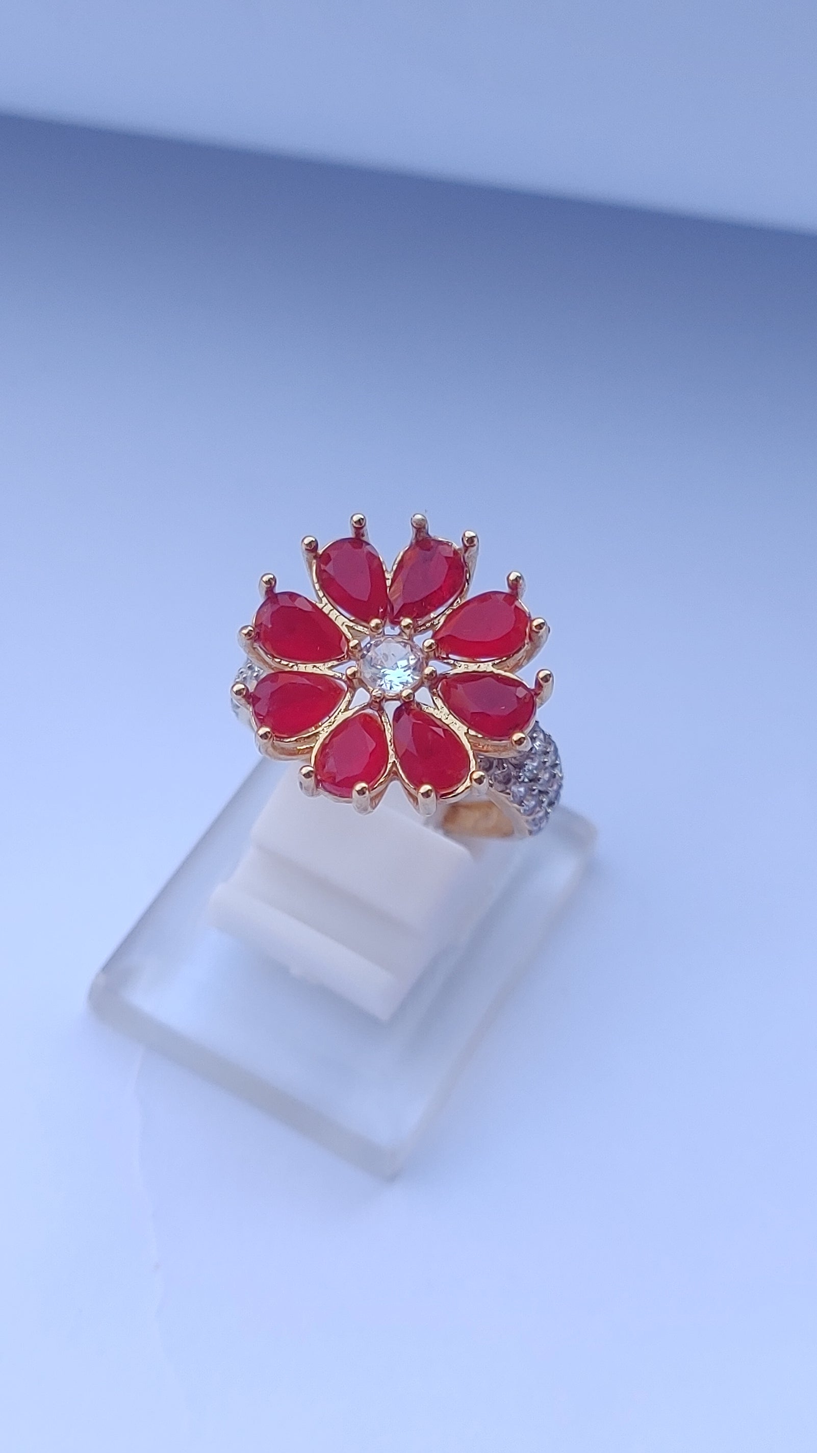 6 Colors | Zircon Judao Ring | 18K Gold Polish | Adjustable Size | MR-399