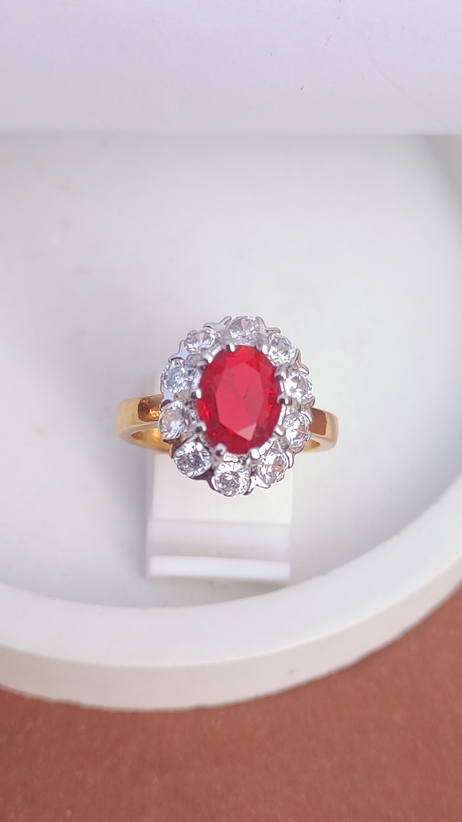 4 Colors | Zircon Judao Rings with Real Stone | 18K Gold Polish | Adjustable Size | 3Yrs Warranty | MR-122
