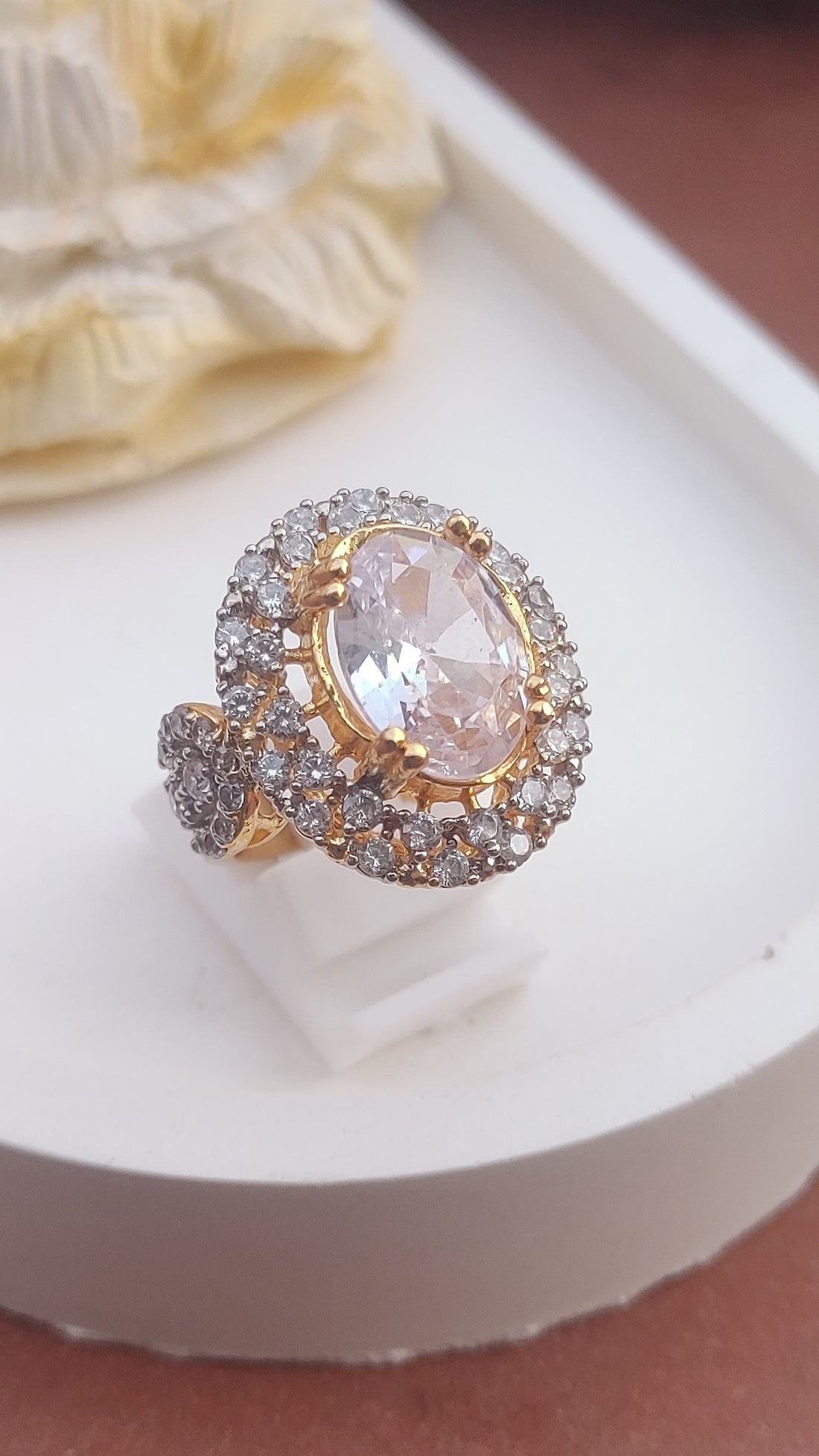 8Colors | Zircon Judao Rings with Real Stone | 18K Gold Polish | Adjustable Size | 3Yrs Warranty | MR-456