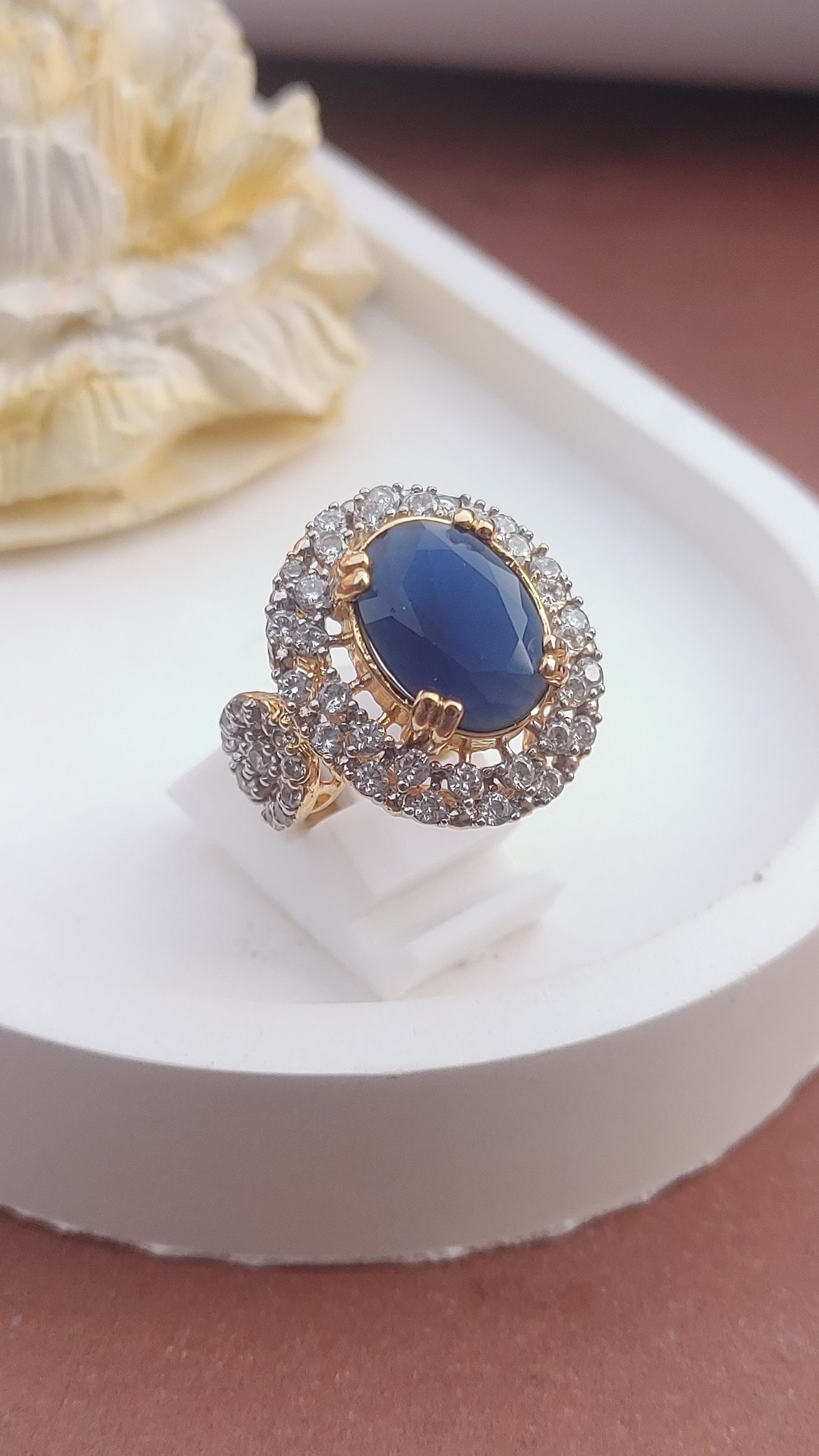 8Colors | Zircon Judao Rings with Real Stone | 18K Gold Polish | Adjustable Size | 3Yrs Warranty | MR-456