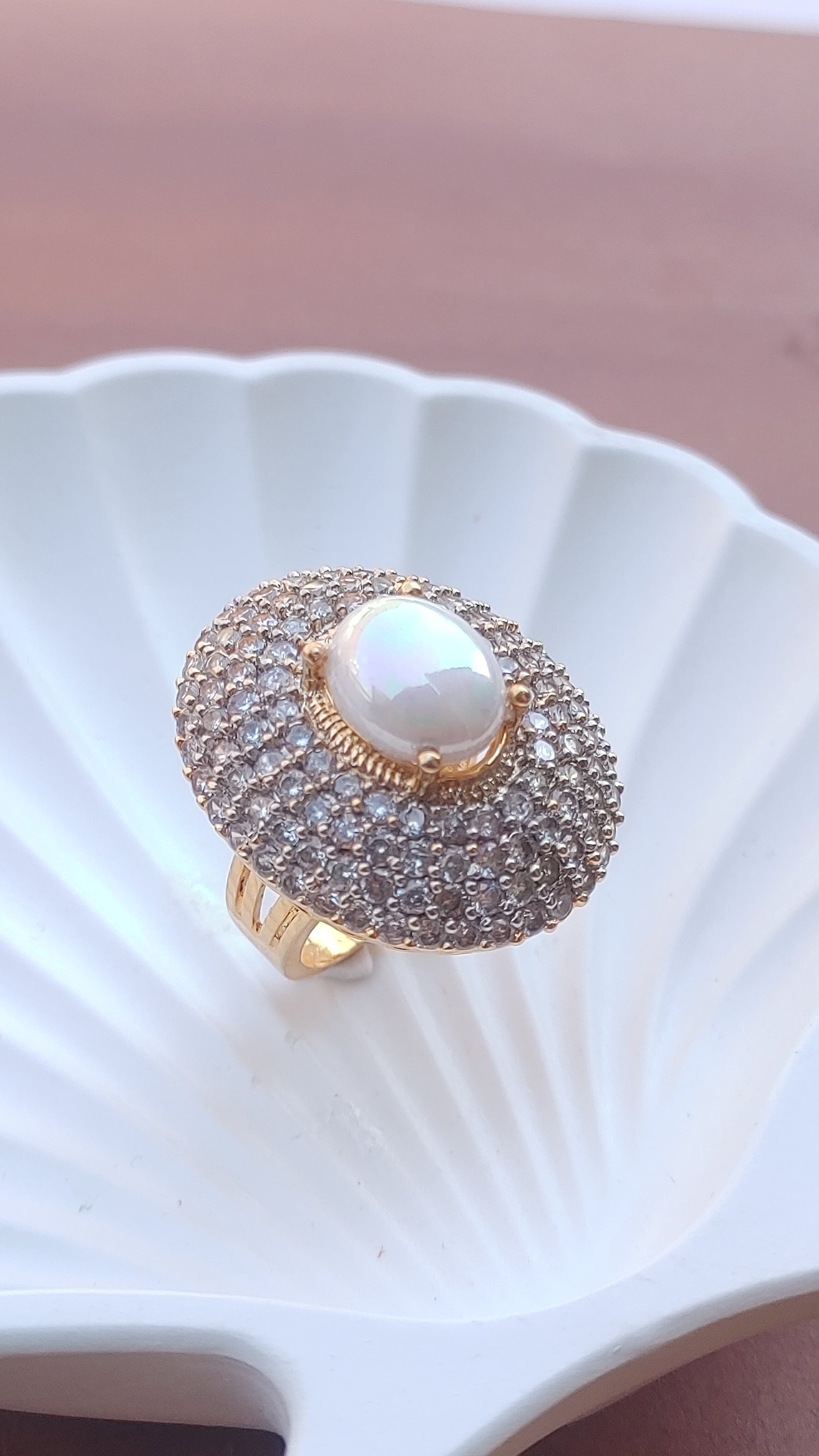5 Colors | Zircon Judao Rings with Real Stone | 18K Gold Polish | Adjustable Size | 3Yrs Warranty | MR-364