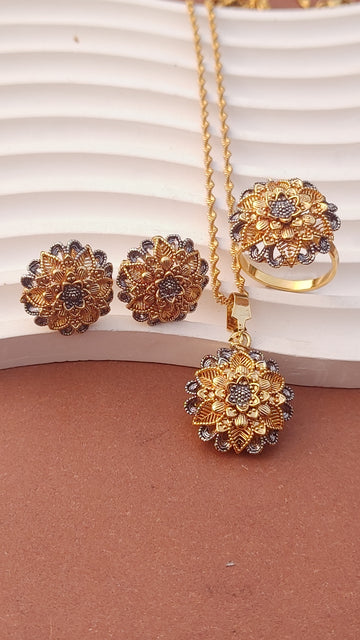 Real Gold Look | 22k Gold Plated Locket Set | RP-348