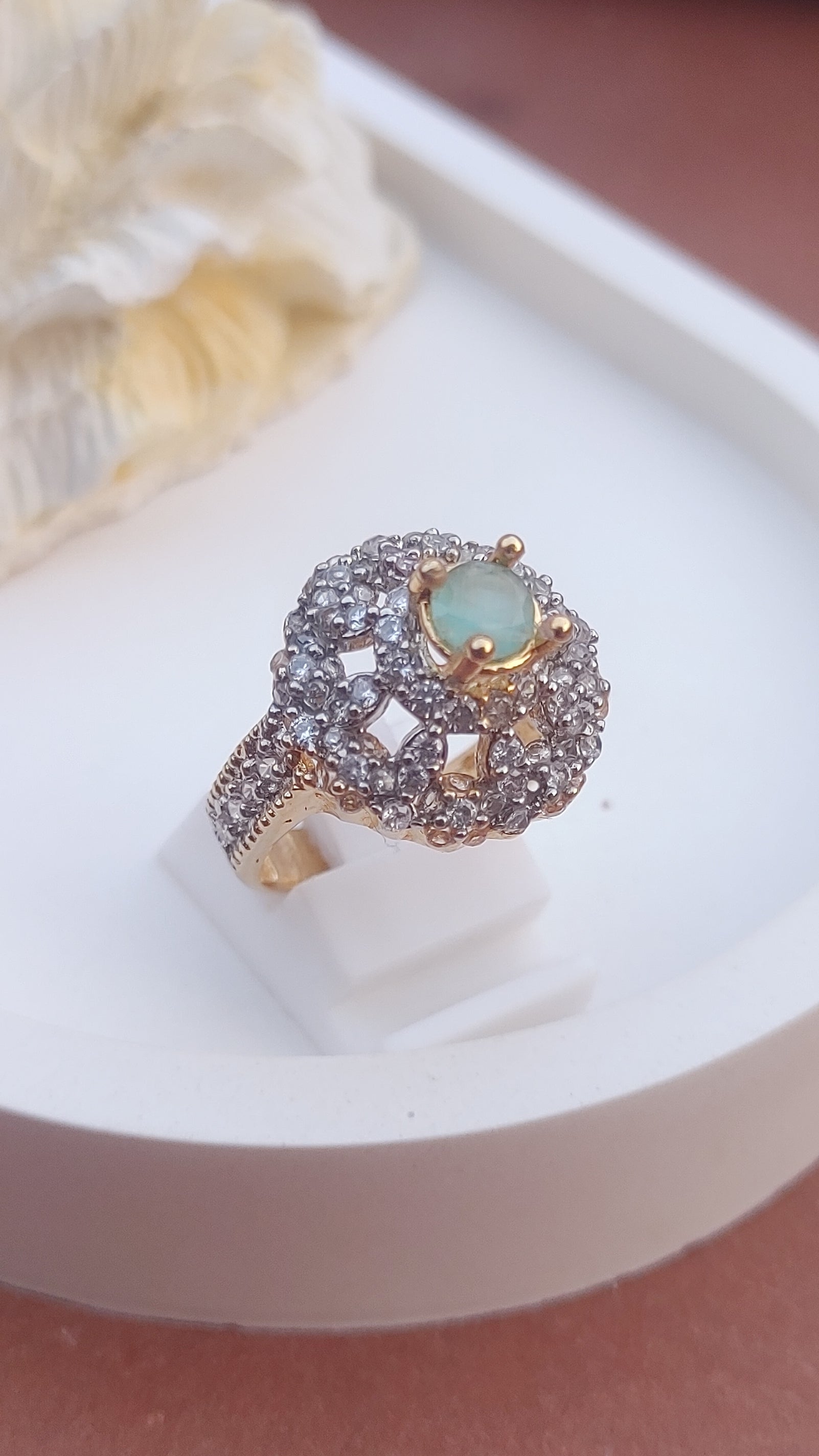 8Colors | Zircon Judao Rings with Real Stone | 18K Gold Polish | Adjustable Size | 3Yrs Warranty | MR-455