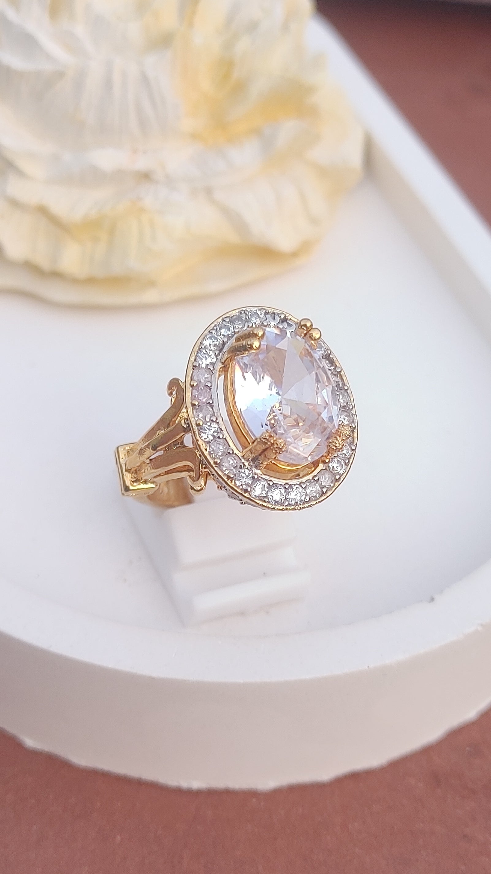 5Colors | Zircon Judao Rings with Real Stone | 18K Gold Polish | Adjustable Size | 3Yrs Warranty | MR-477