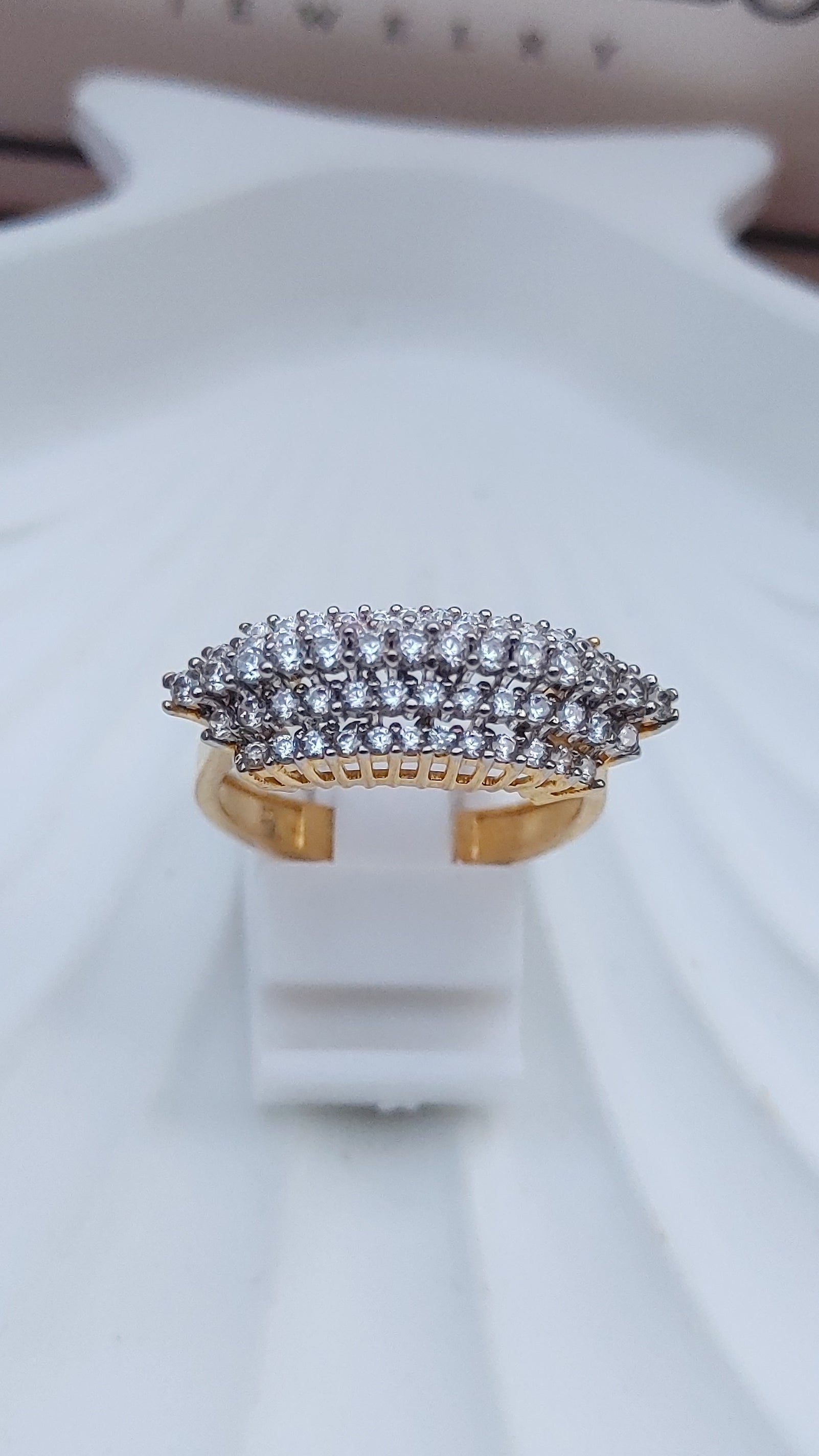 Diamond cut Zircon | judao ring | 22k gold polish | MR-104
