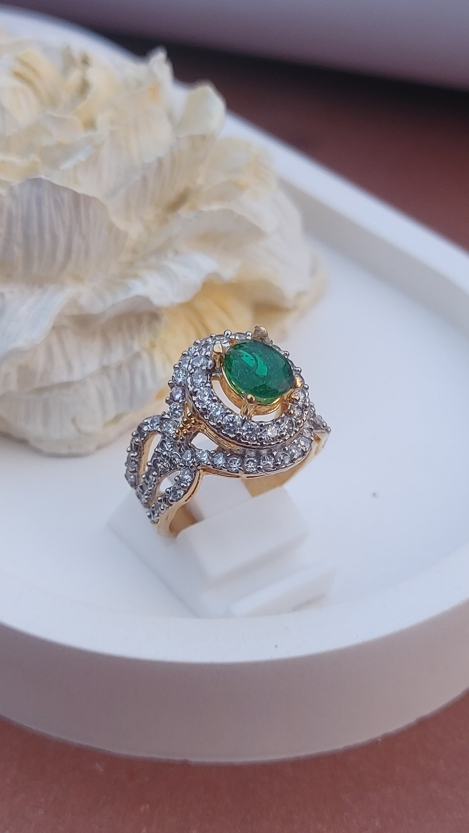 6Colors | Zircon Judao Rings with Real Stone | 18K Gold Polish | Adjustable Size | 3Yrs Warranty | MR-434