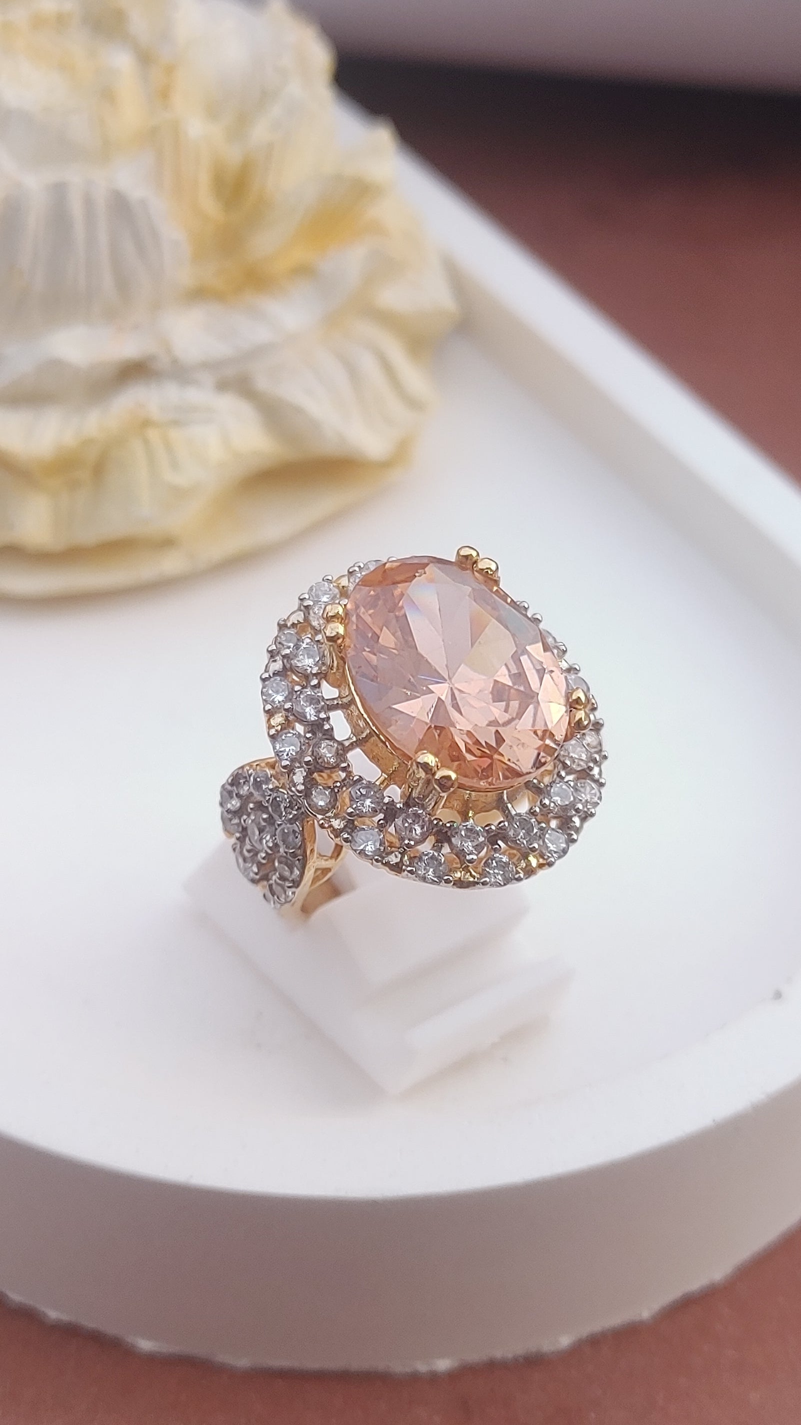8Colors | Zircon Judao Rings with Real Stone | 18K Gold Polish | Adjustable Size | 3Yrs Warranty | MR-456