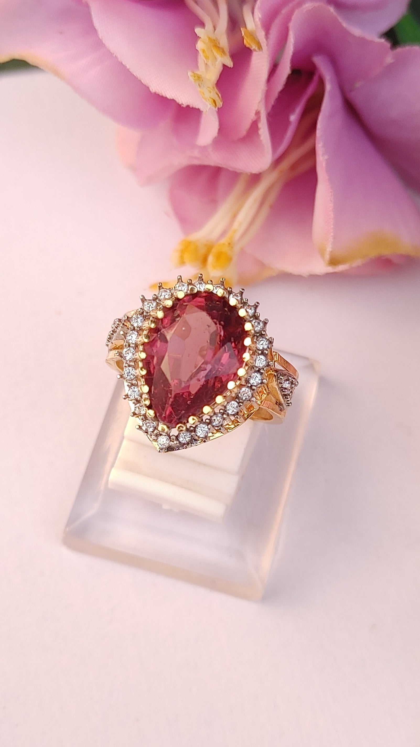 3Colors | Zircon Judao Rings with Real Stone | 18K Gold Polish | Adjustable Size | 3Yrs Warranty | MR-342