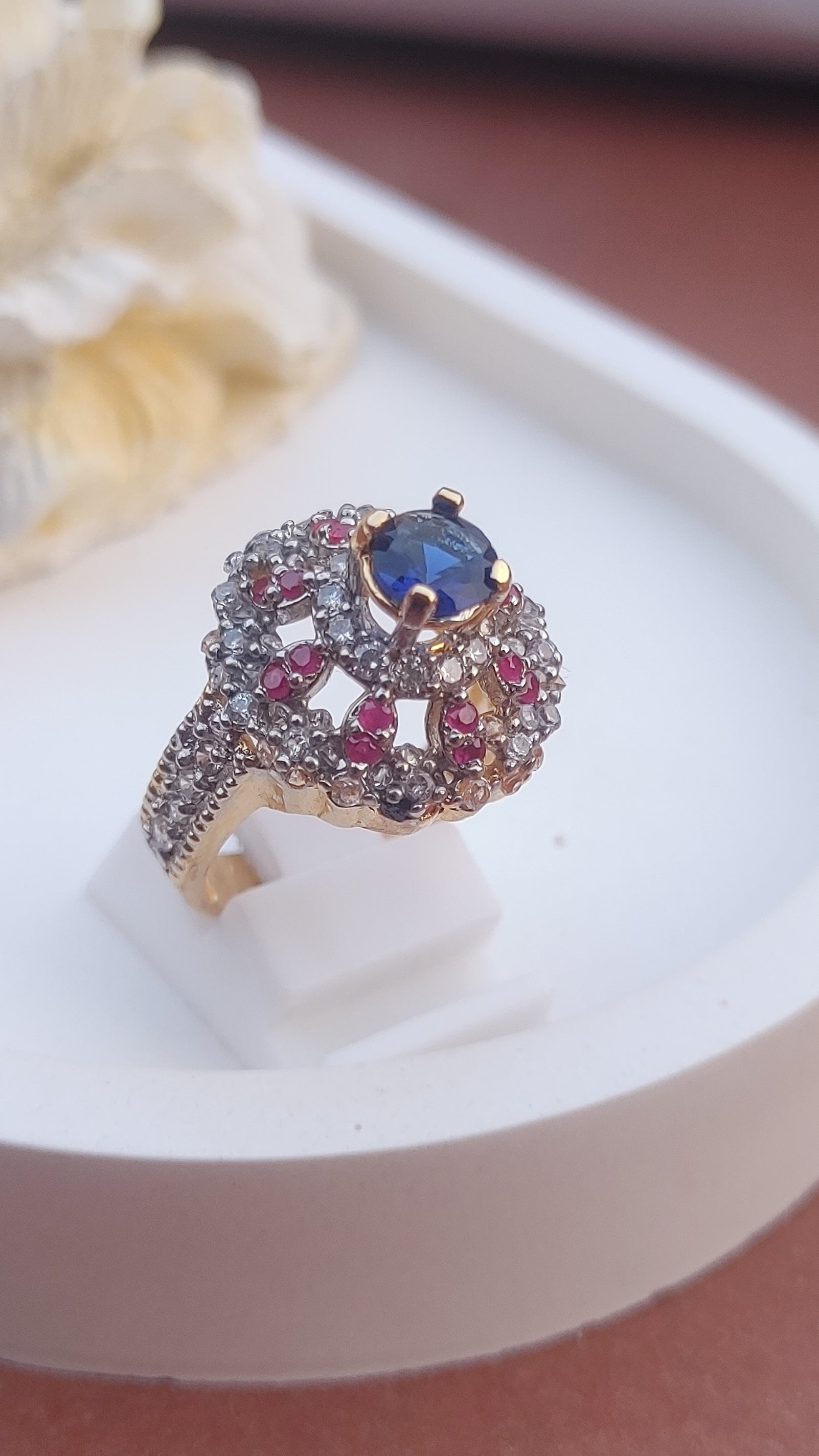 8Colors | Zircon Judao Rings with Real Stone | 18K Gold Polish | Adjustable Size | 3Yrs Warranty | MR-455