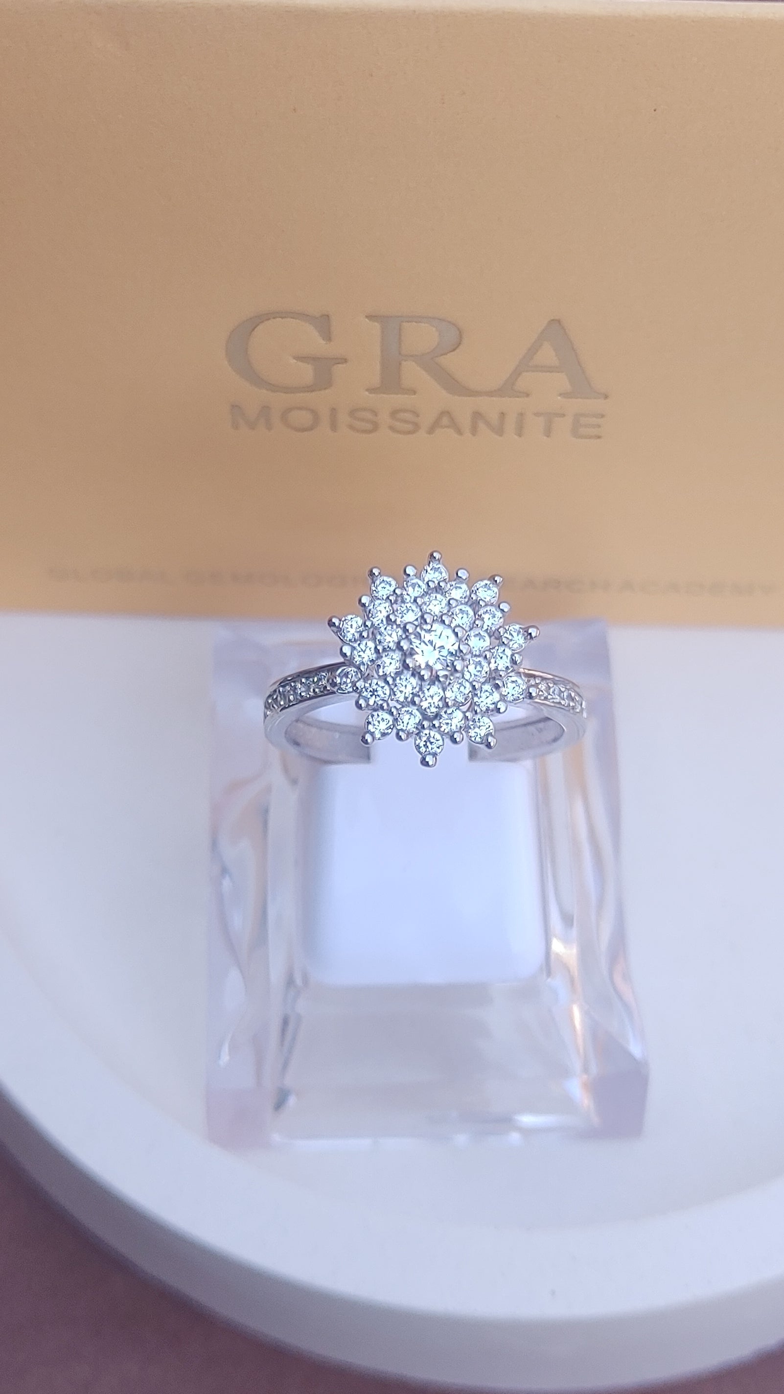 925 SILVER STERLING RING WITH MOISSANITE DIAMOND - s24