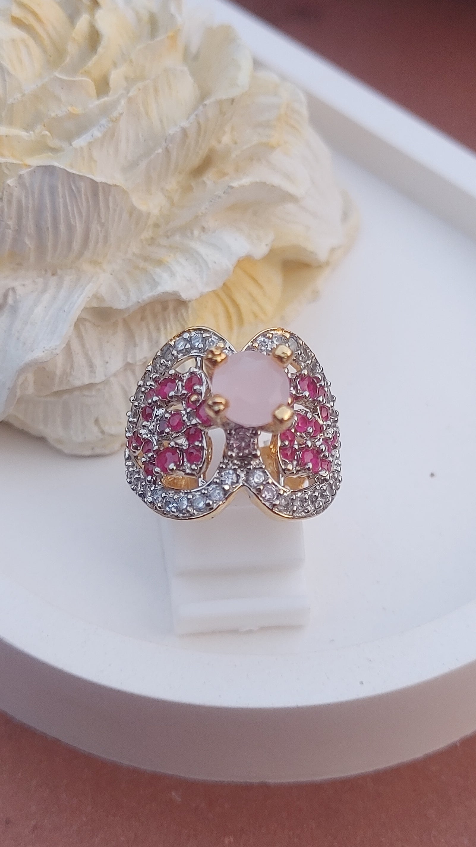6Colors | Zircon Judao Rings with Real Stone | 18K Gold Polish | Adjustable Size | 3Yrs Warranty | MR-113