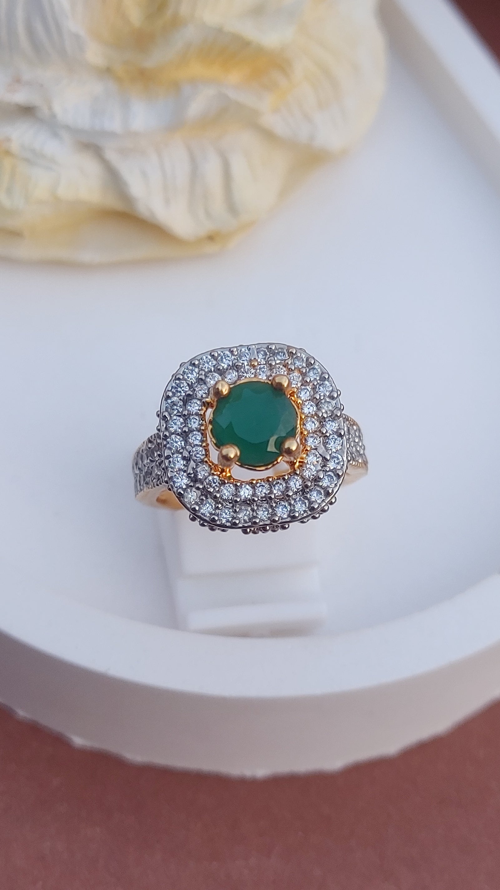 8Colors | Zircon Judao Rings with Real Stone | 18K Gold Polish | Adjustable Size | 3Yrs Warranty | MR-333