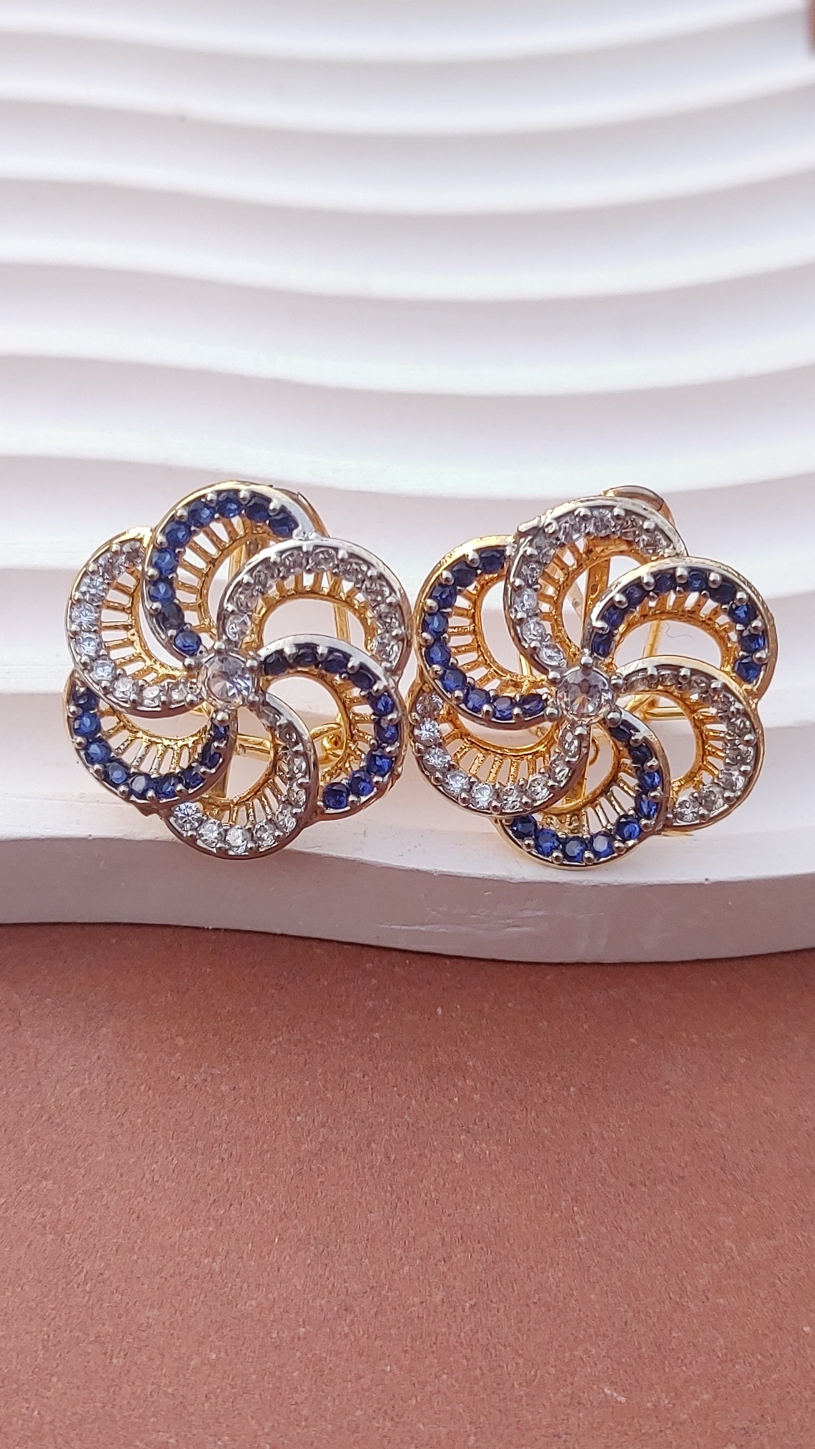 4 colors/Handmade Judao earrings with Real Stone Original 18K Gold Polish/ME-323