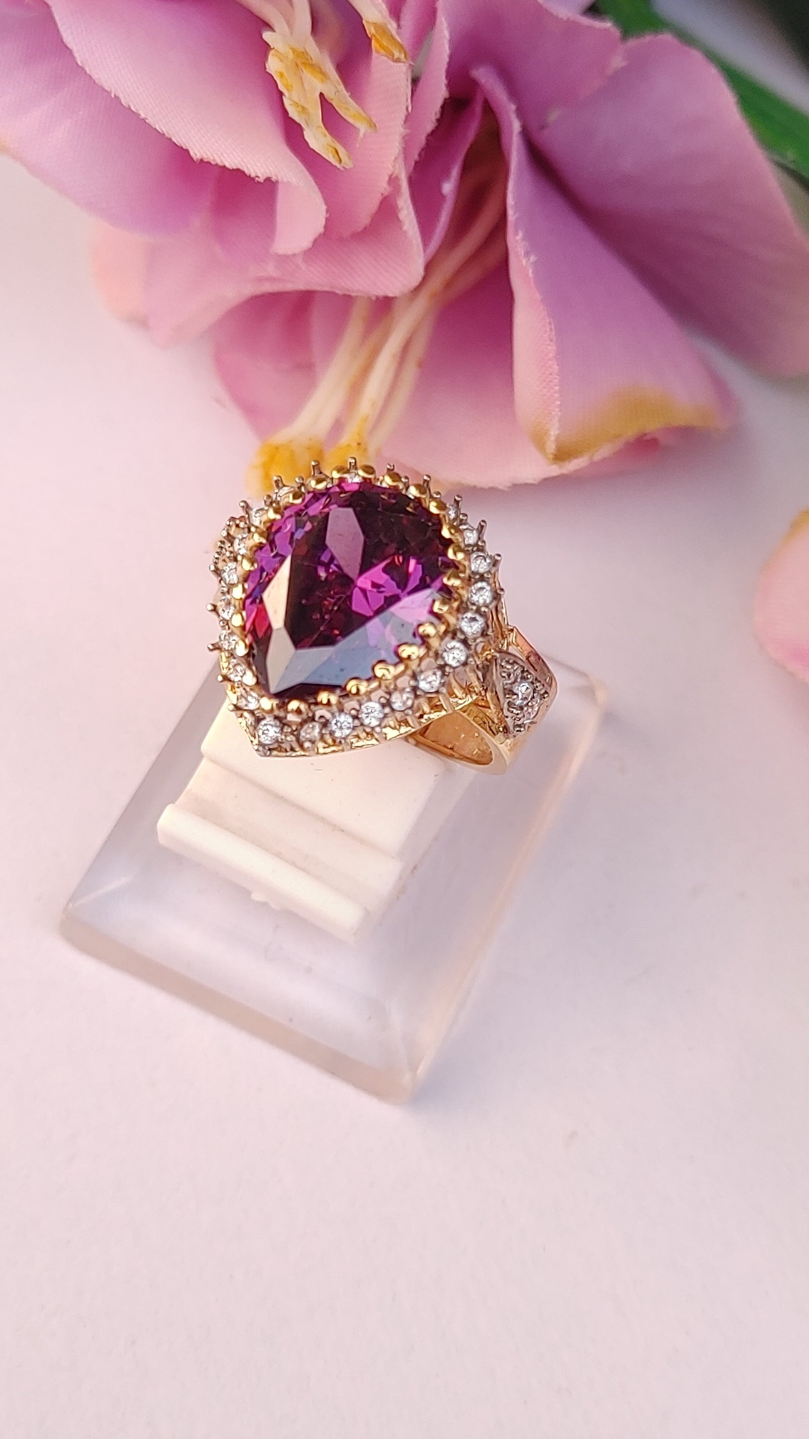 3Colors | Zircon Judao Rings with Real Stone | 18K Gold Polish | Adjustable Size | 3Yrs Warranty | MR-342