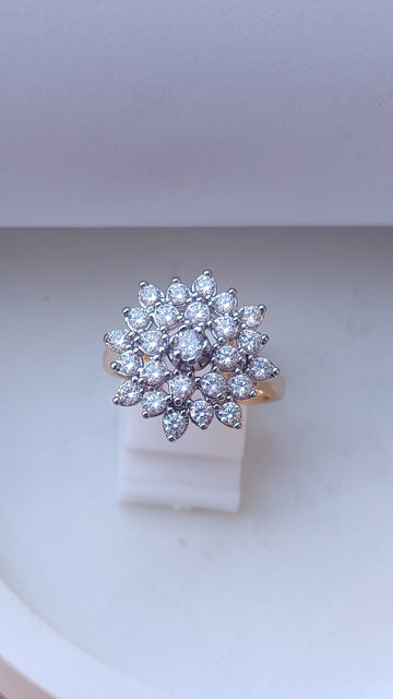 Diamond cut Zircon | judao ring | 22k gold polish | MR-144