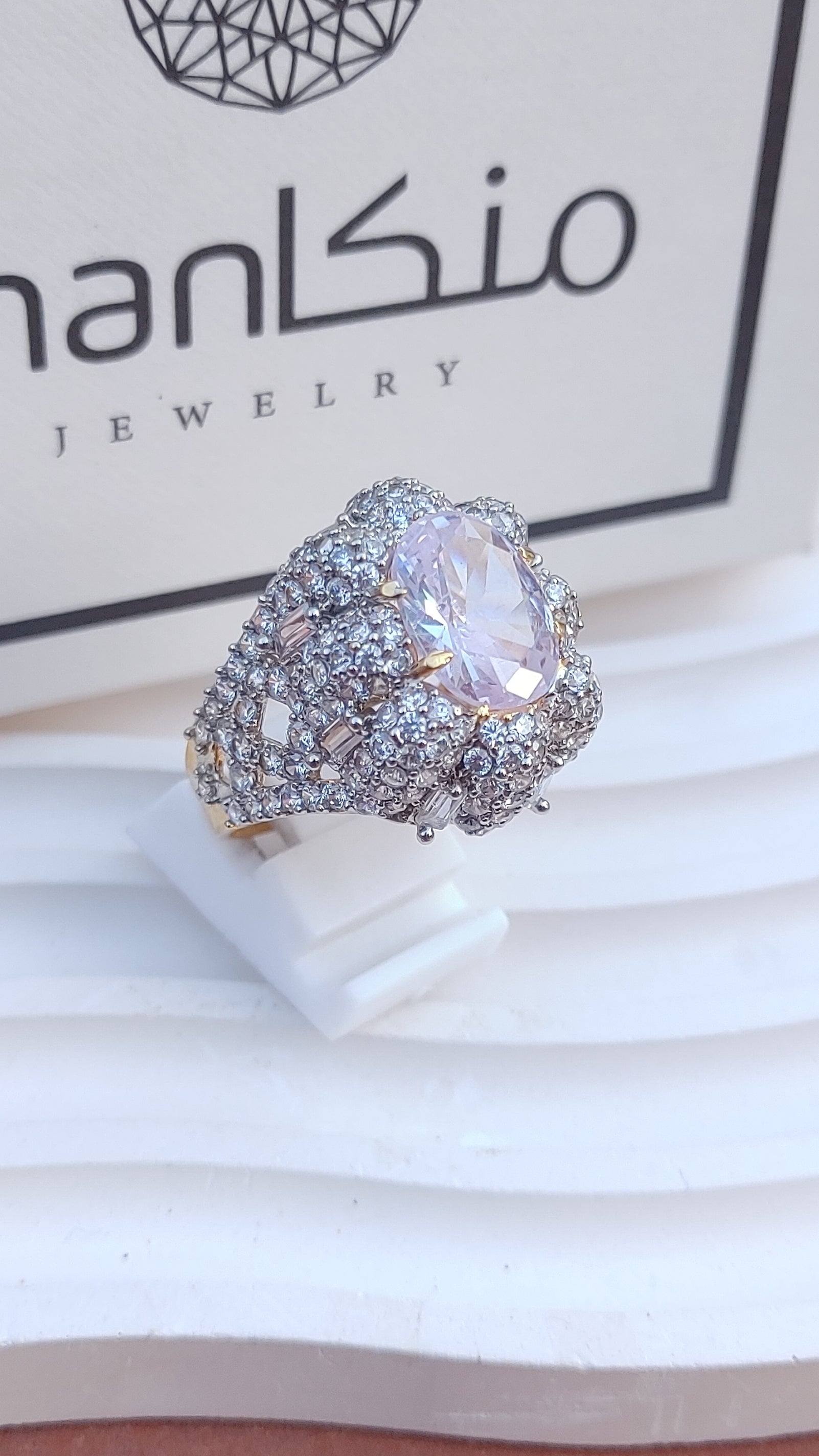 7 Colors | Zircon Judao Rings with Real Stone | 18K Gold Polish | Adjustable Size | 3Yrs Warranty | MR-355