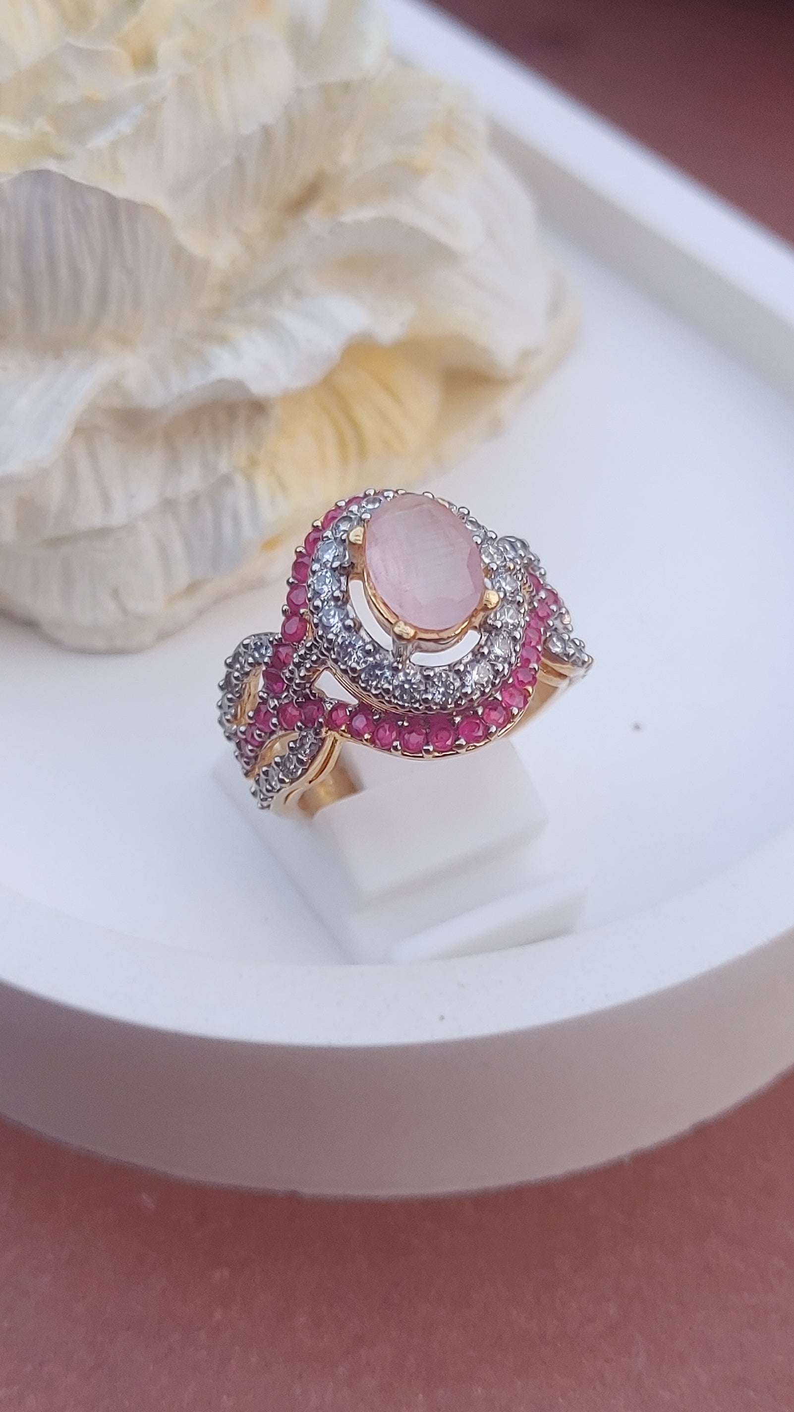 6Colors | Zircon Judao Rings with Real Stone | 18K Gold Polish | Adjustable Size | 3Yrs Warranty | MR-434