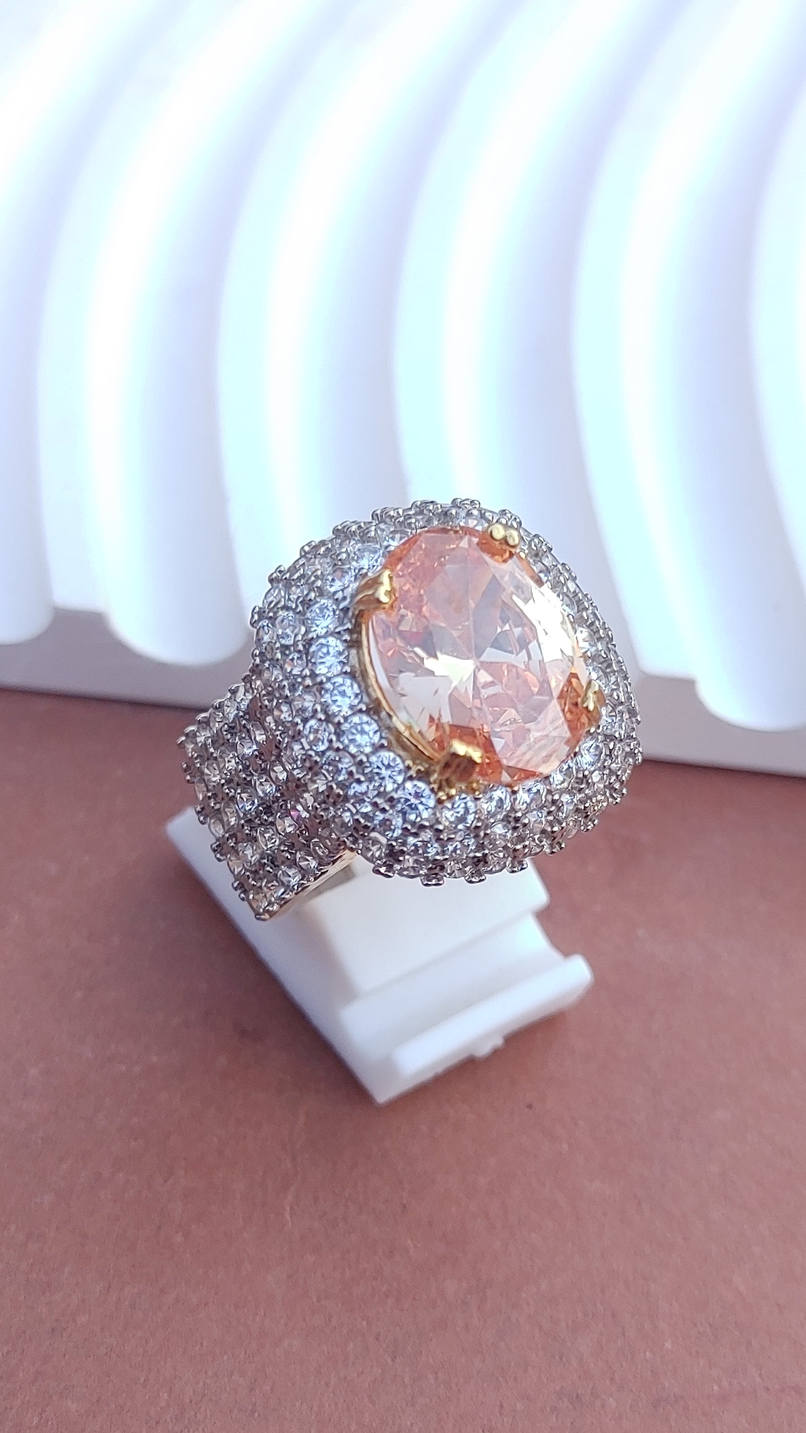 9Colors | Zircon Judao Rings with Real Stone | 18K Gold Polish | Adjustable Size | 3Yrs Warranty | MR-364