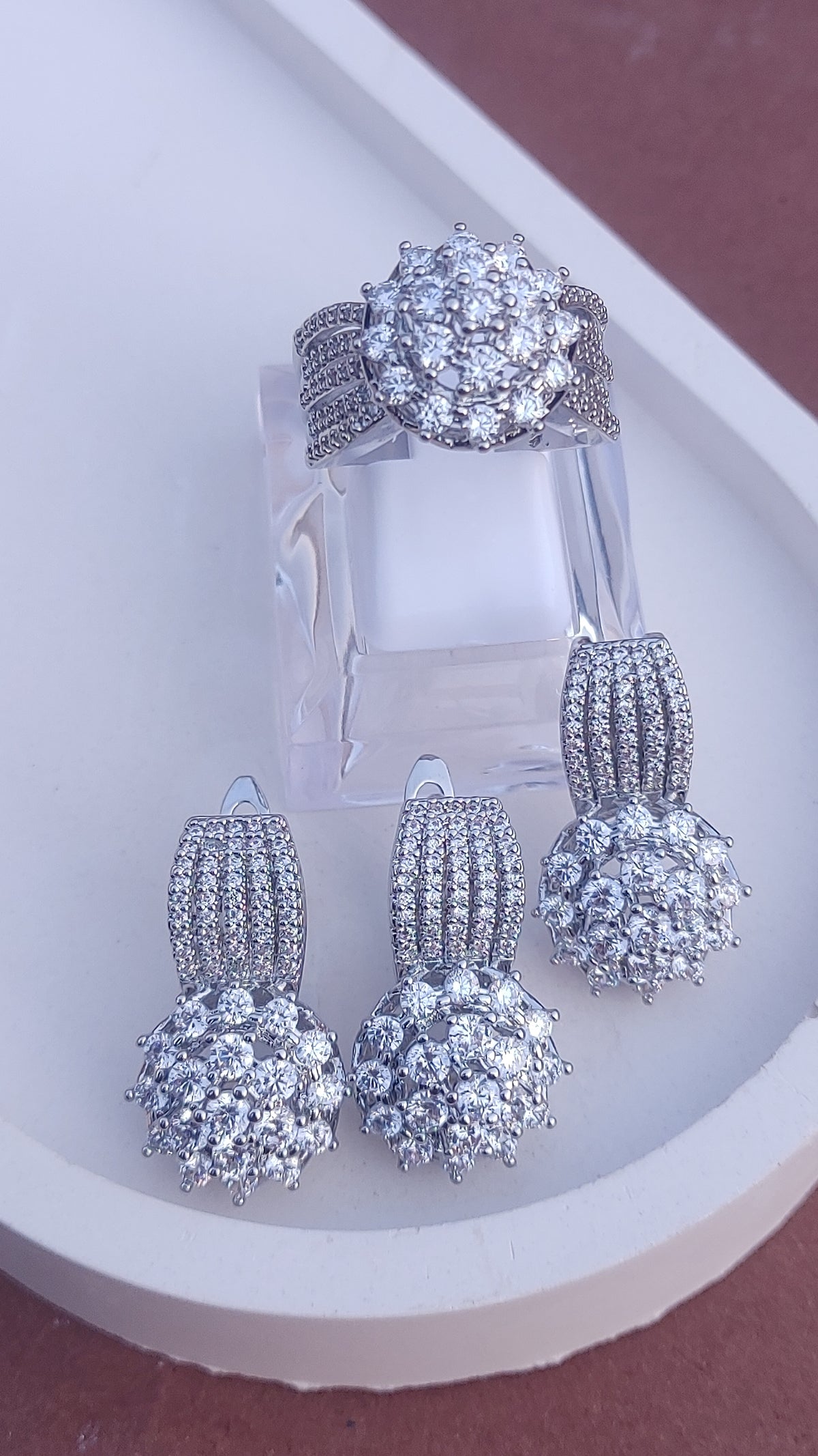 💎Diamond Cut Zircon Locket Set | 925 sterling silver | MK-900