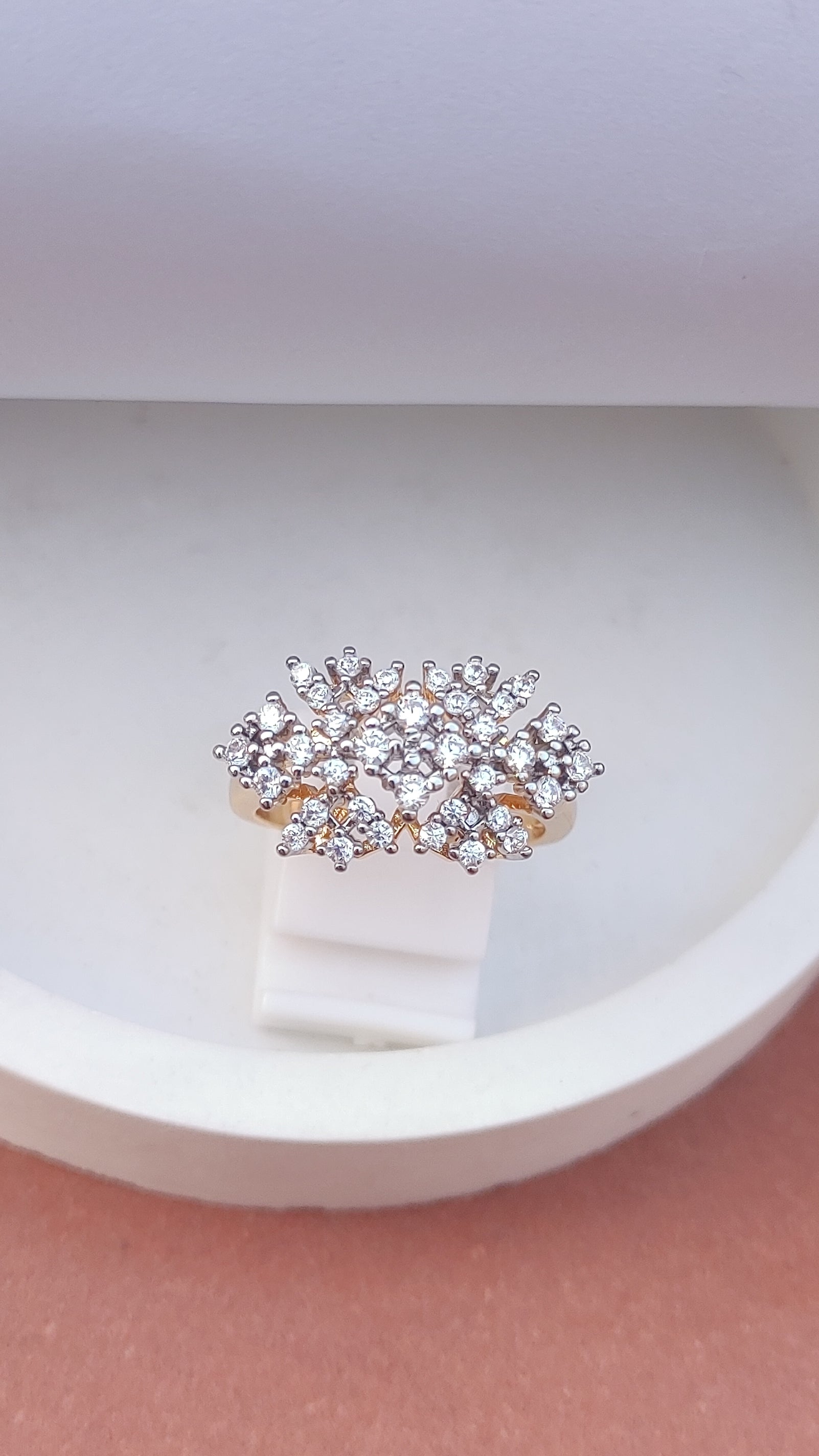 Diamond cut Zircon | judao ring | 22k gold polish | MR-148