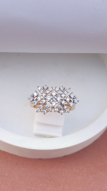 Diamond cut Zircon | judao ring | 22k gold polish | MR-148