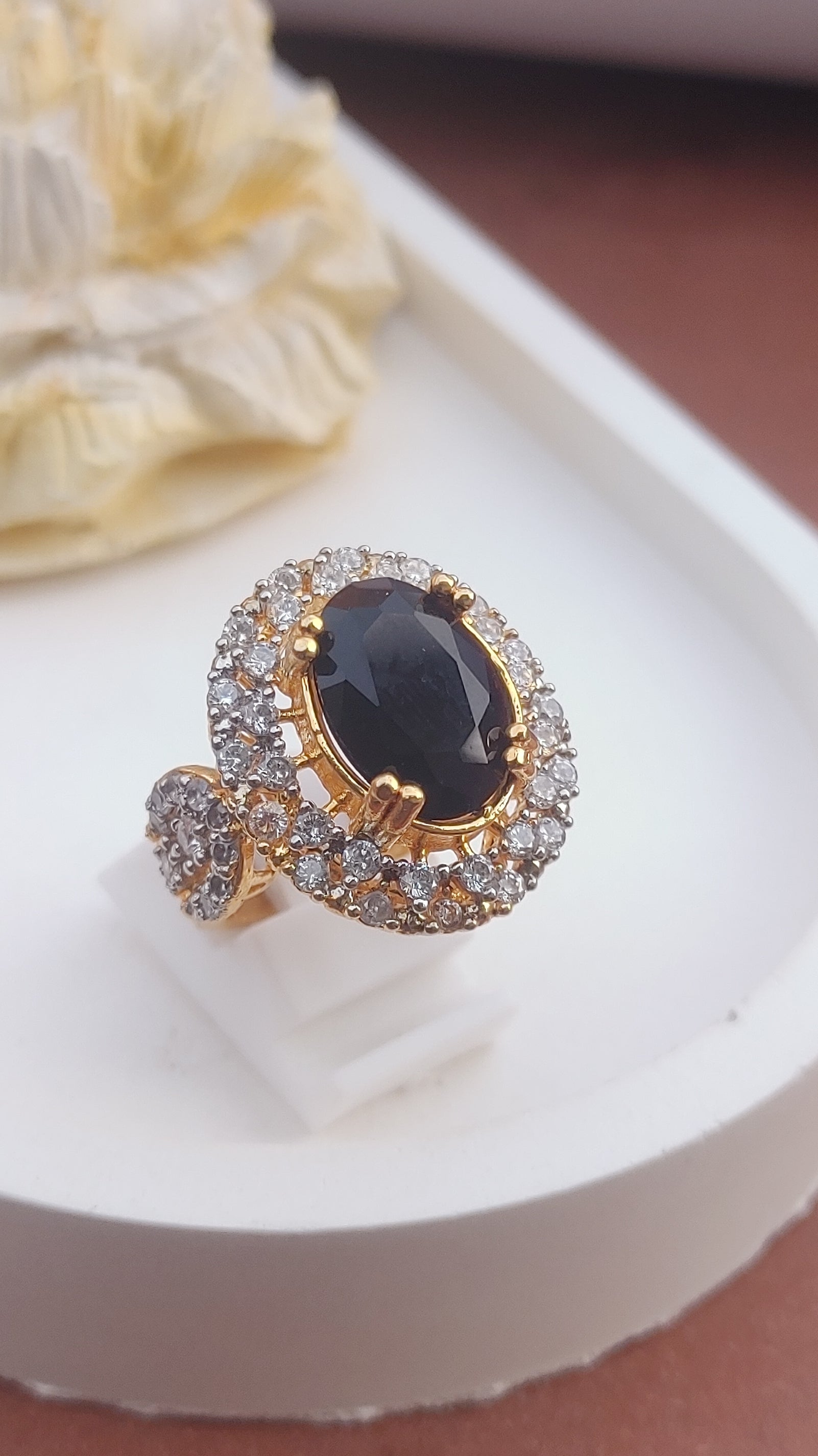 8Colors | Zircon Judao Rings with Real Stone | 18K Gold Polish | Adjustable Size | 3Yrs Warranty | MR-456