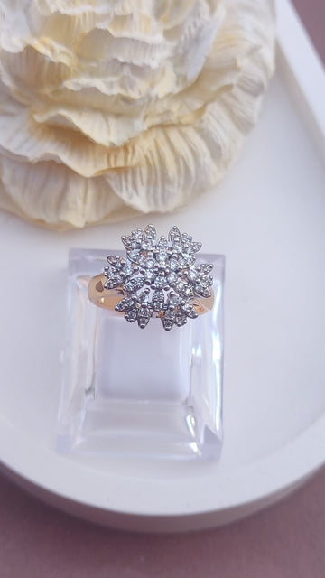 Diamond cut Zircon | judao ring | 22k gold polish | MR-200