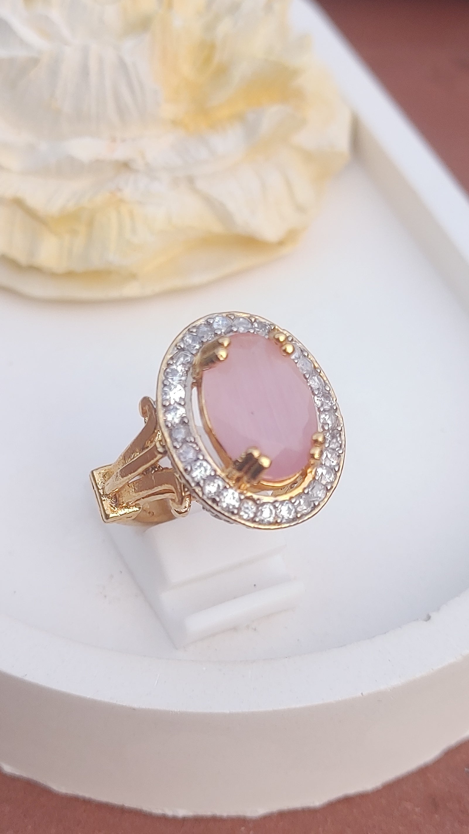 5Colors | Zircon Judao Rings with Real Stone | 18K Gold Polish | Adjustable Size | 3Yrs Warranty | MR-477