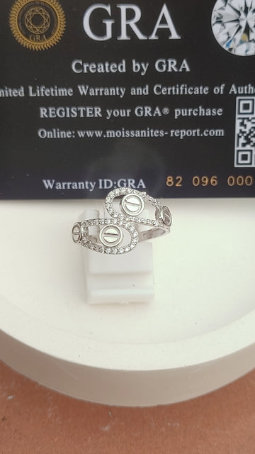 925 SILVER STERLING RING WITH MOISSANITE DIAMOND - s15