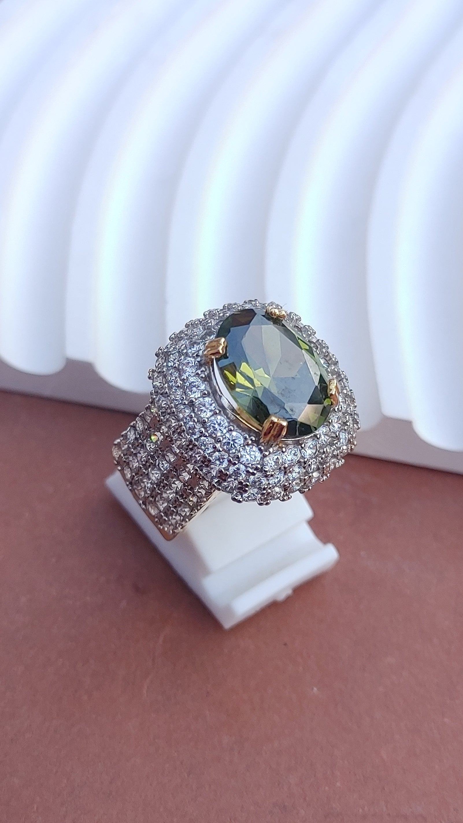9Colors | Zircon Judao Rings with Real Stone | 18K Gold Polish | Adjustable Size | 3Yrs Warranty | MR-364