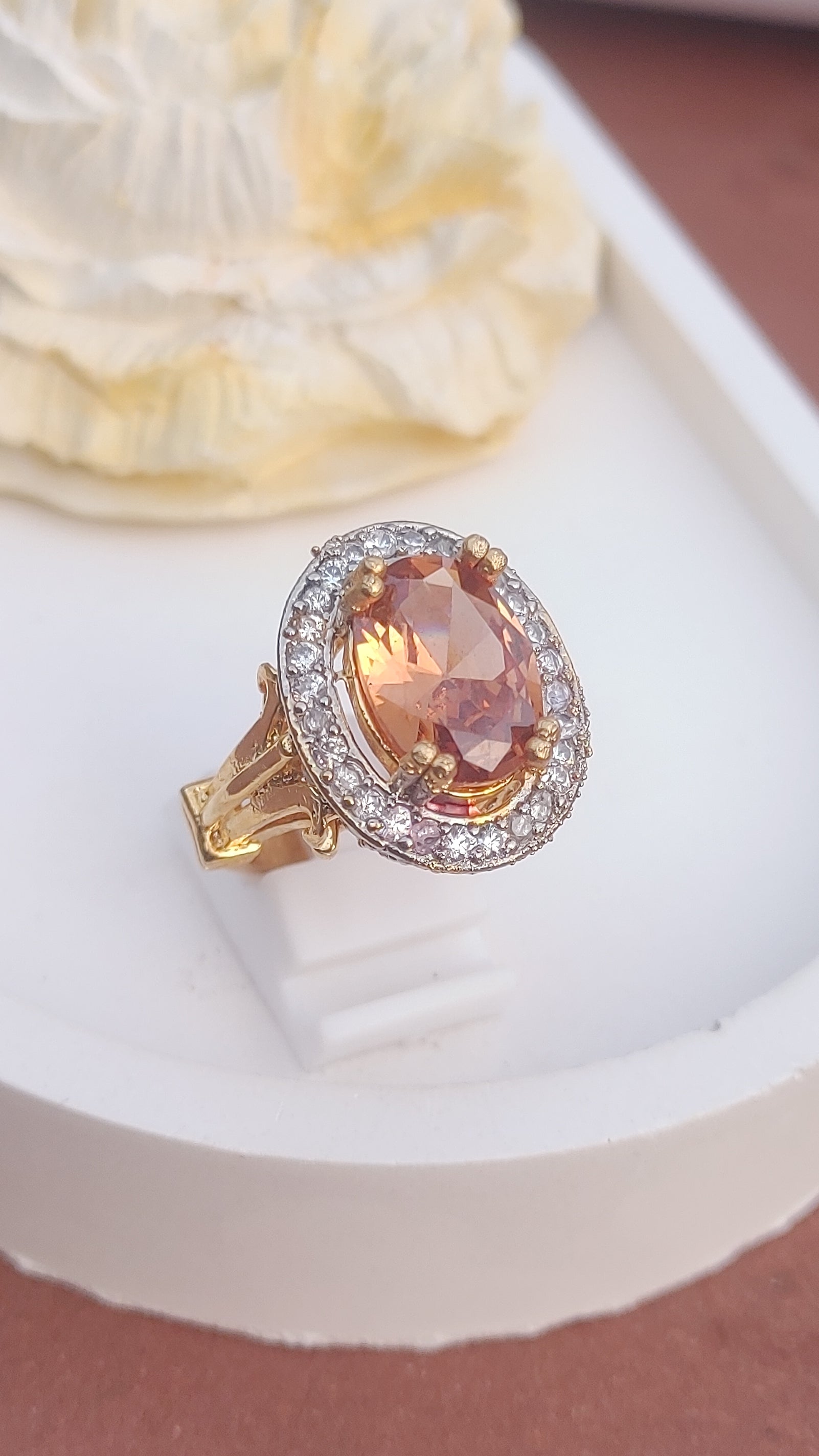 5Colors | Zircon Judao Rings with Real Stone | 18K Gold Polish | Adjustable Size | 3Yrs Warranty | MR-477