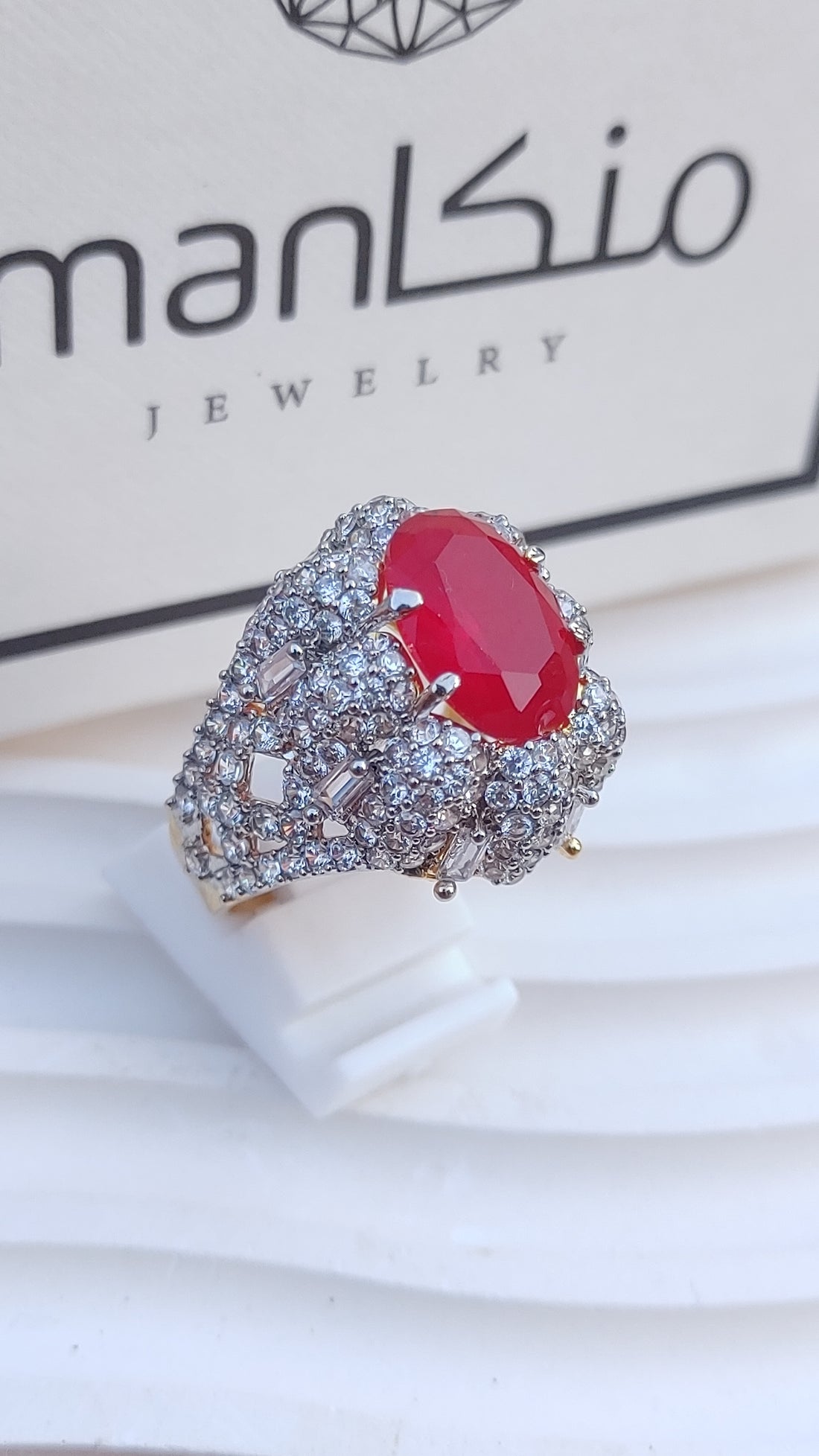 7 Colors | Zircon Judao Rings with Real Stone | 18K Gold Polish | Adjustable Size | 3Yrs Warranty | MR-355
