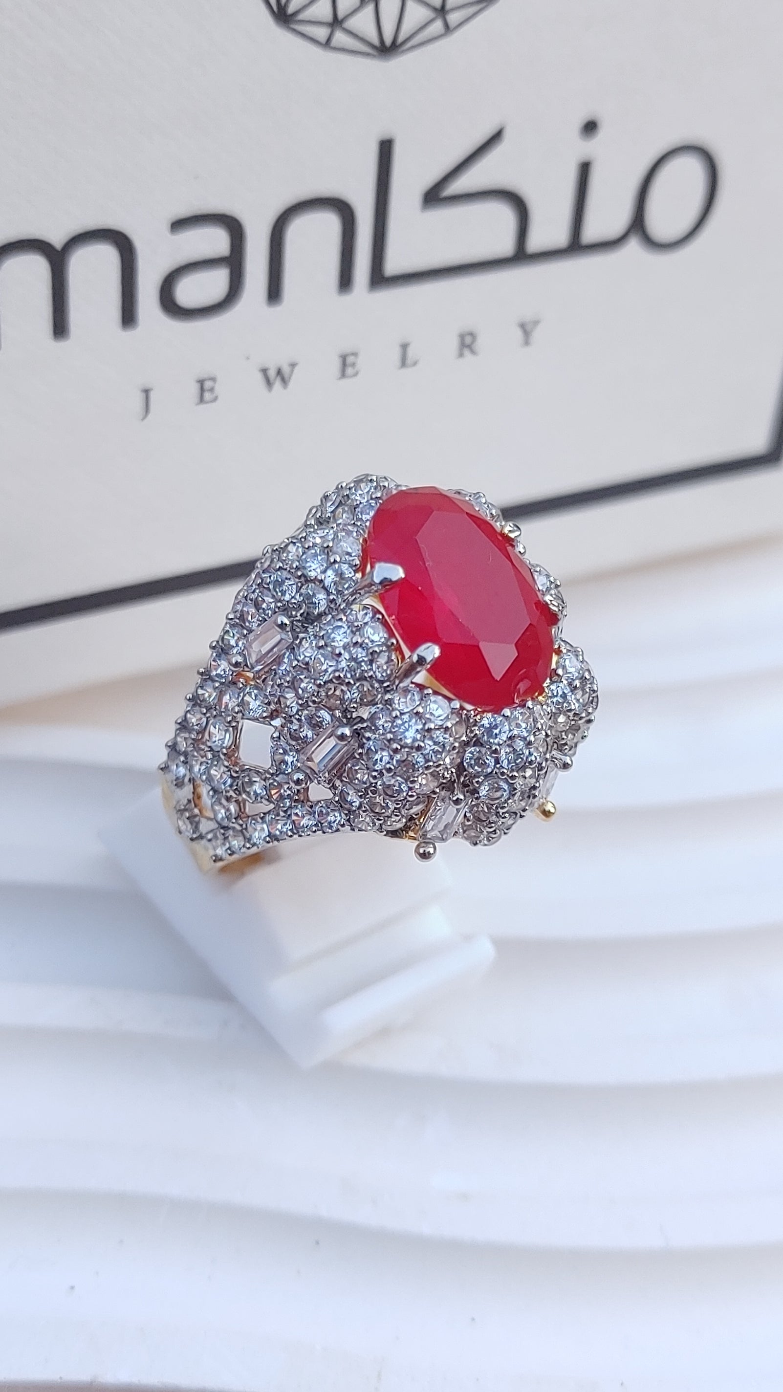 7 Colors | Zircon Judao Rings with Real Stone | 18K Gold Polish | Adjustable Size | 3Yrs Warranty | MR-355