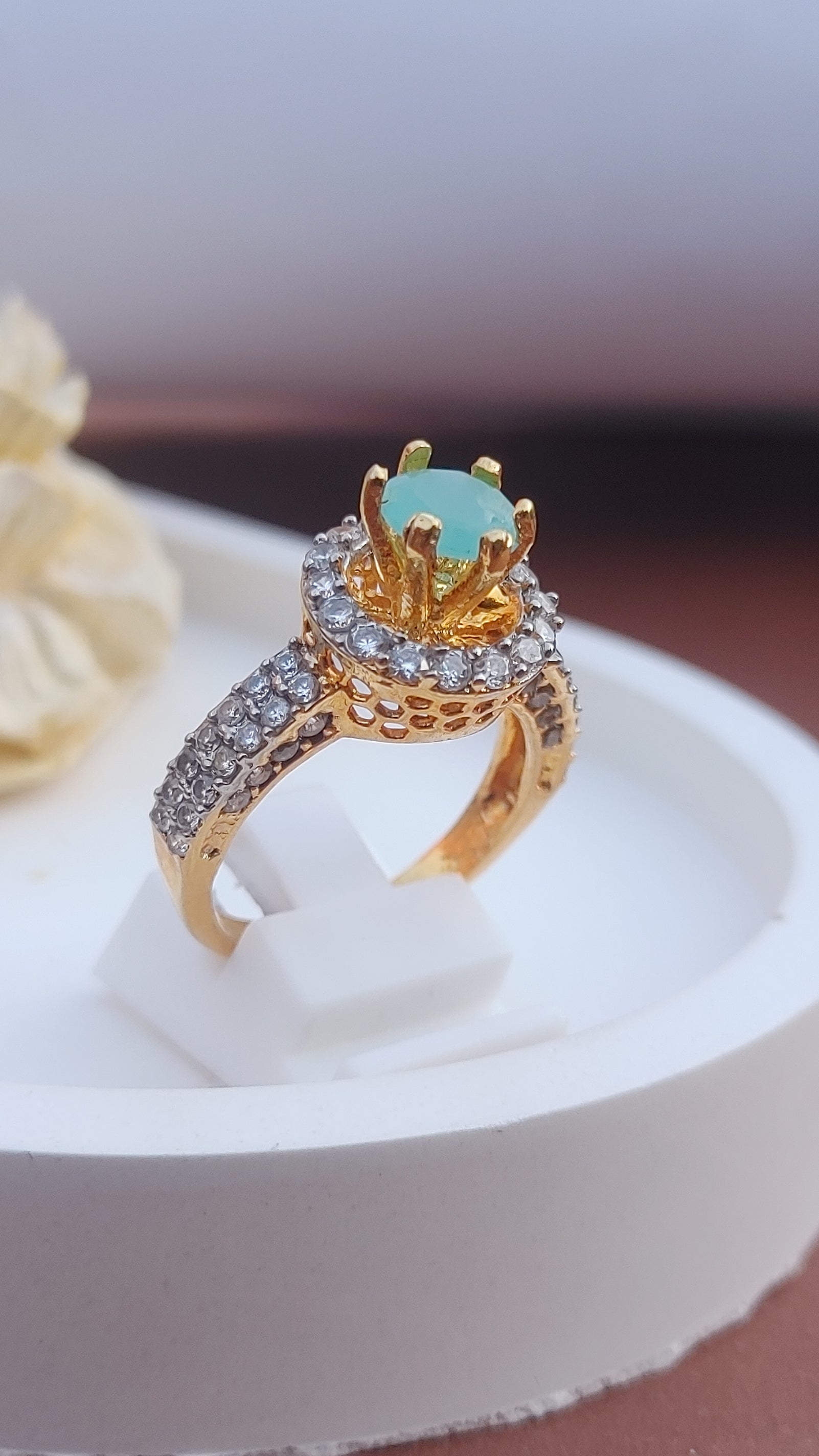 8Colors | Zircon Judao Rings with Real Stone | 18K Gold Polish | Adjustable Size | 3Yrs Warranty | MR-251