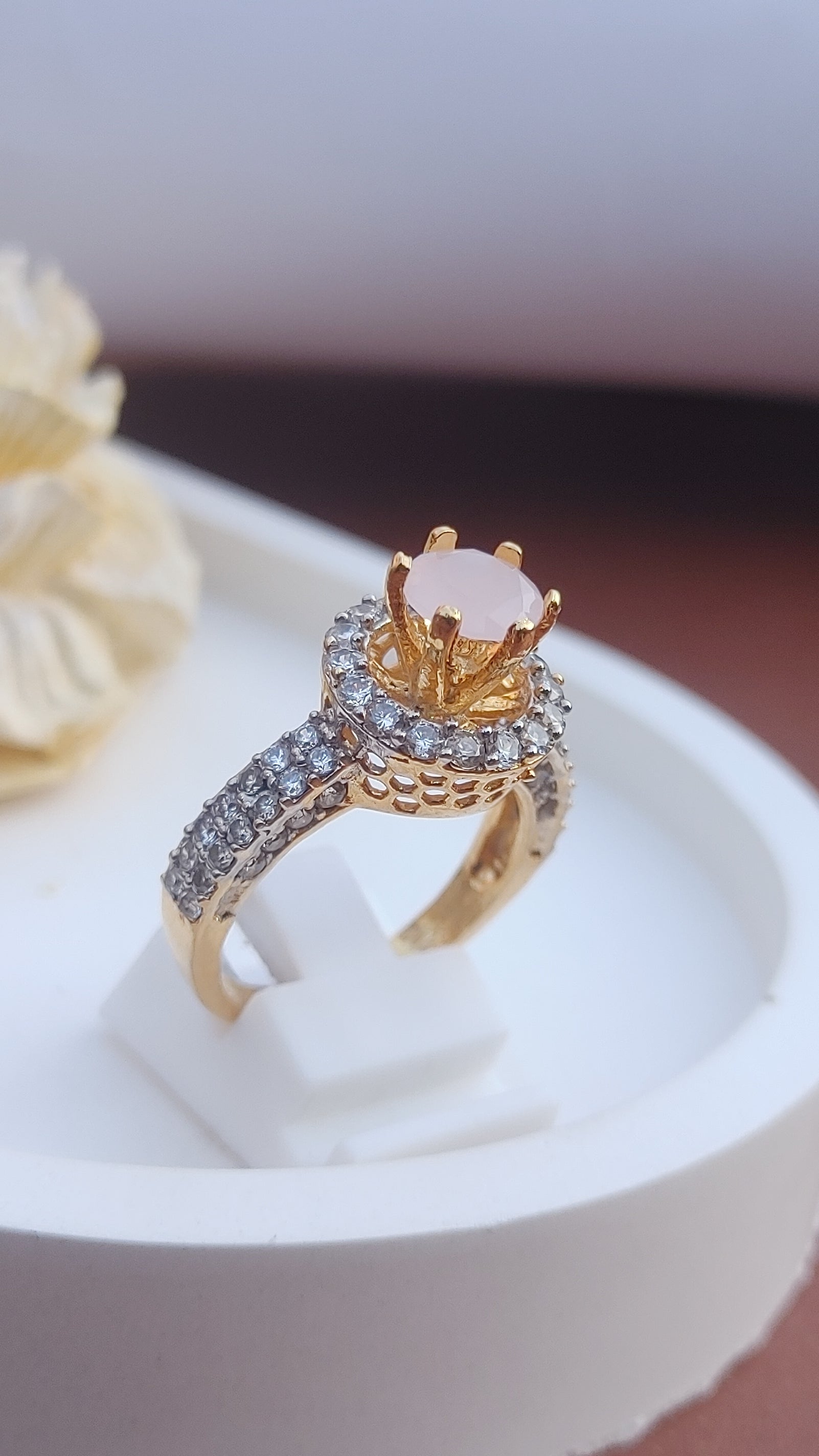 8Colors | Zircon Judao Rings with Real Stone | 18K Gold Polish | Adjustable Size | 3Yrs Warranty | MR-251