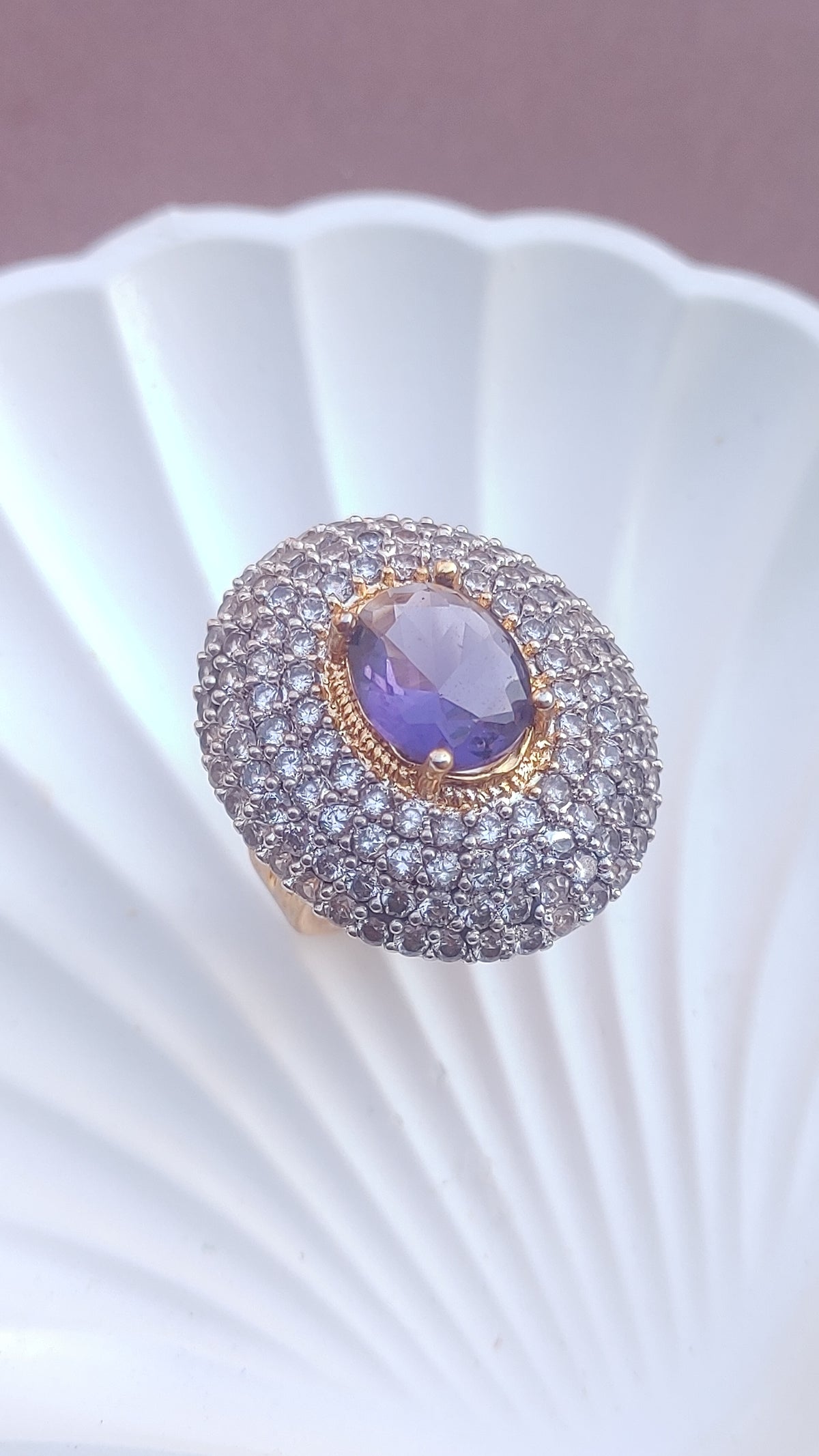5 Colors | Zircon Judao Rings with Real Stone | 18K Gold Polish | Adjustable Size | 3Yrs Warranty | MR-364