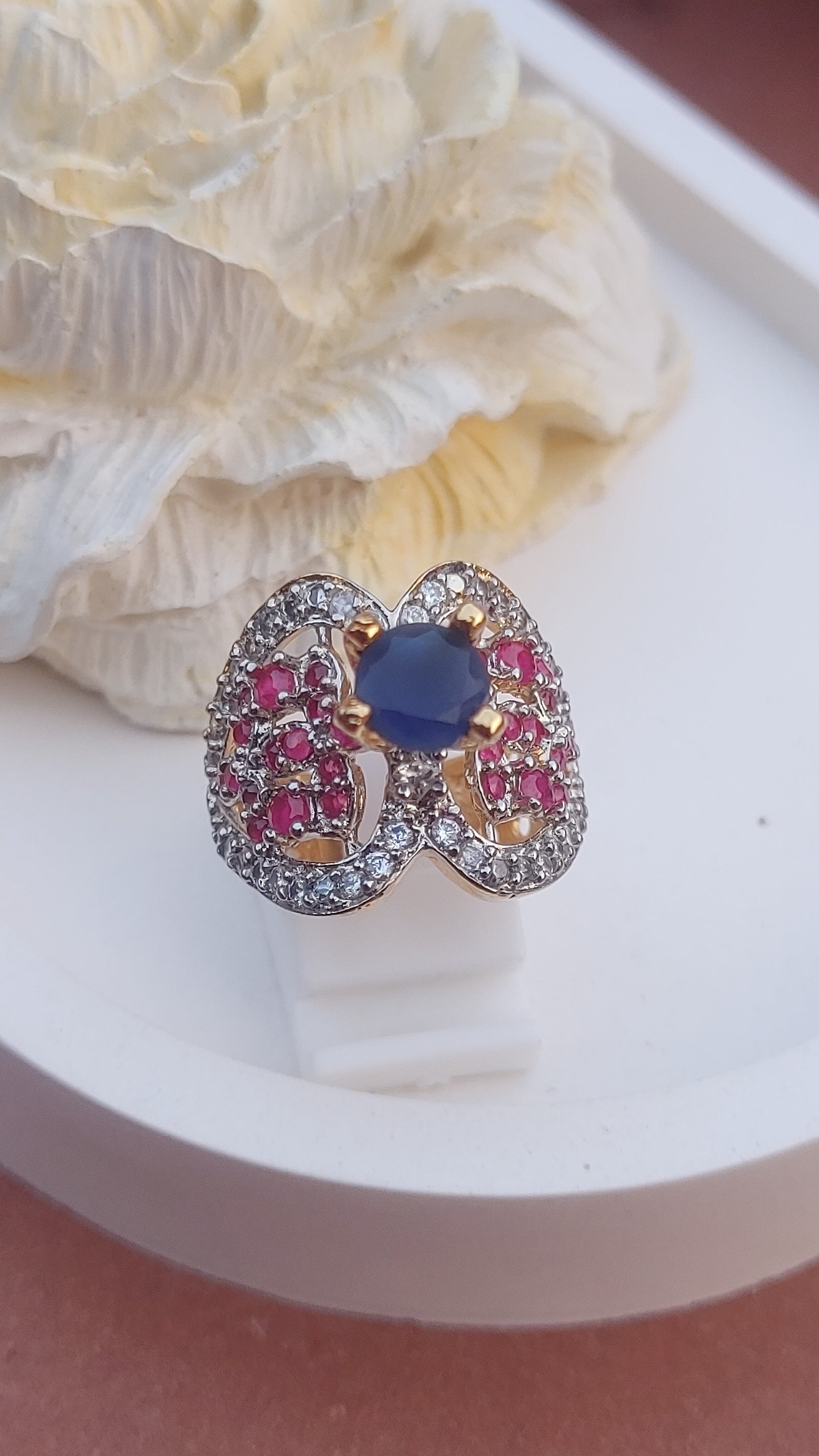 6Colors | Zircon Judao Rings with Real Stone | 18K Gold Polish | Adjustable Size | 3Yrs Warranty | MR-113