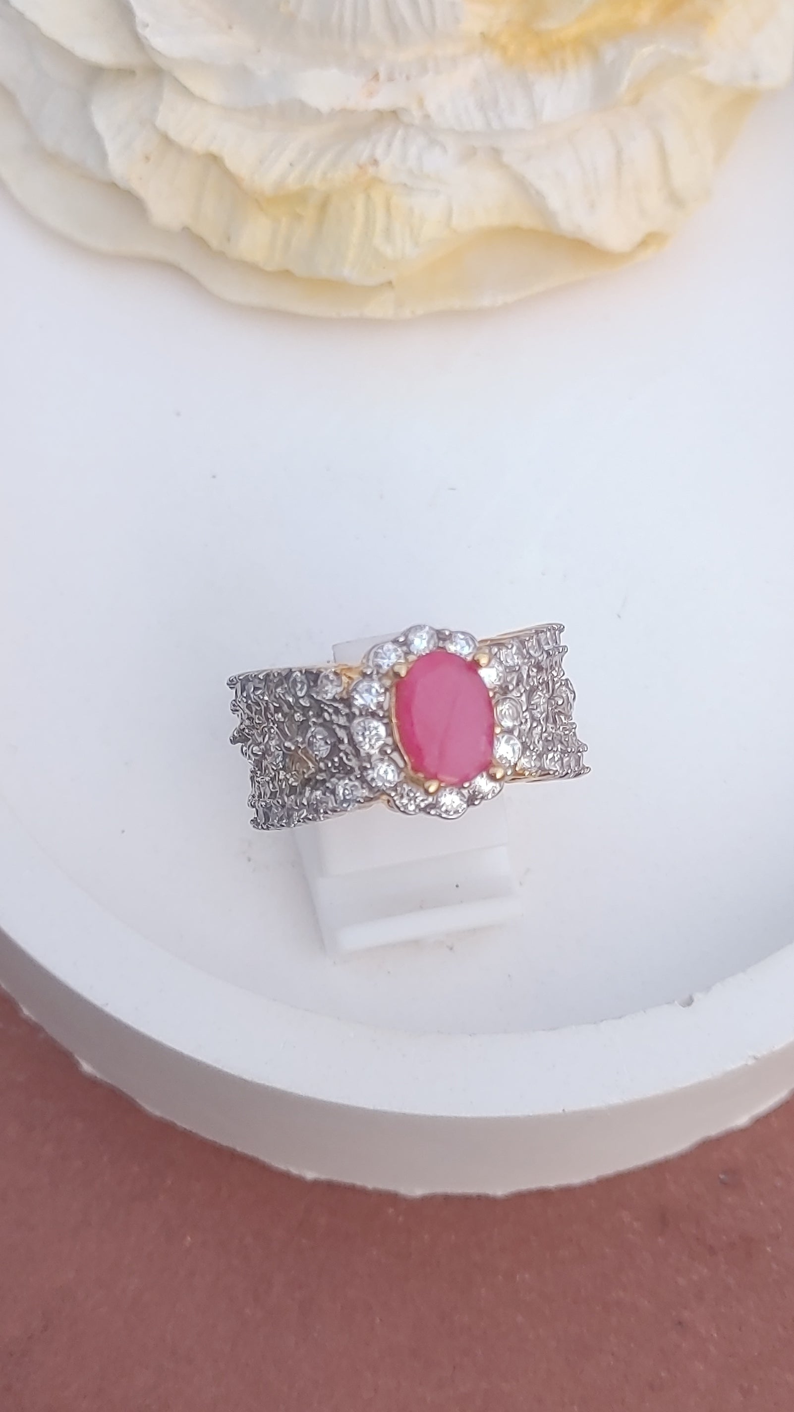 7Colors | Zircon Judao Rings with Real Stone | 18K Gold Polish | Adjustable Size | 3Yrs Warranty | MR-503