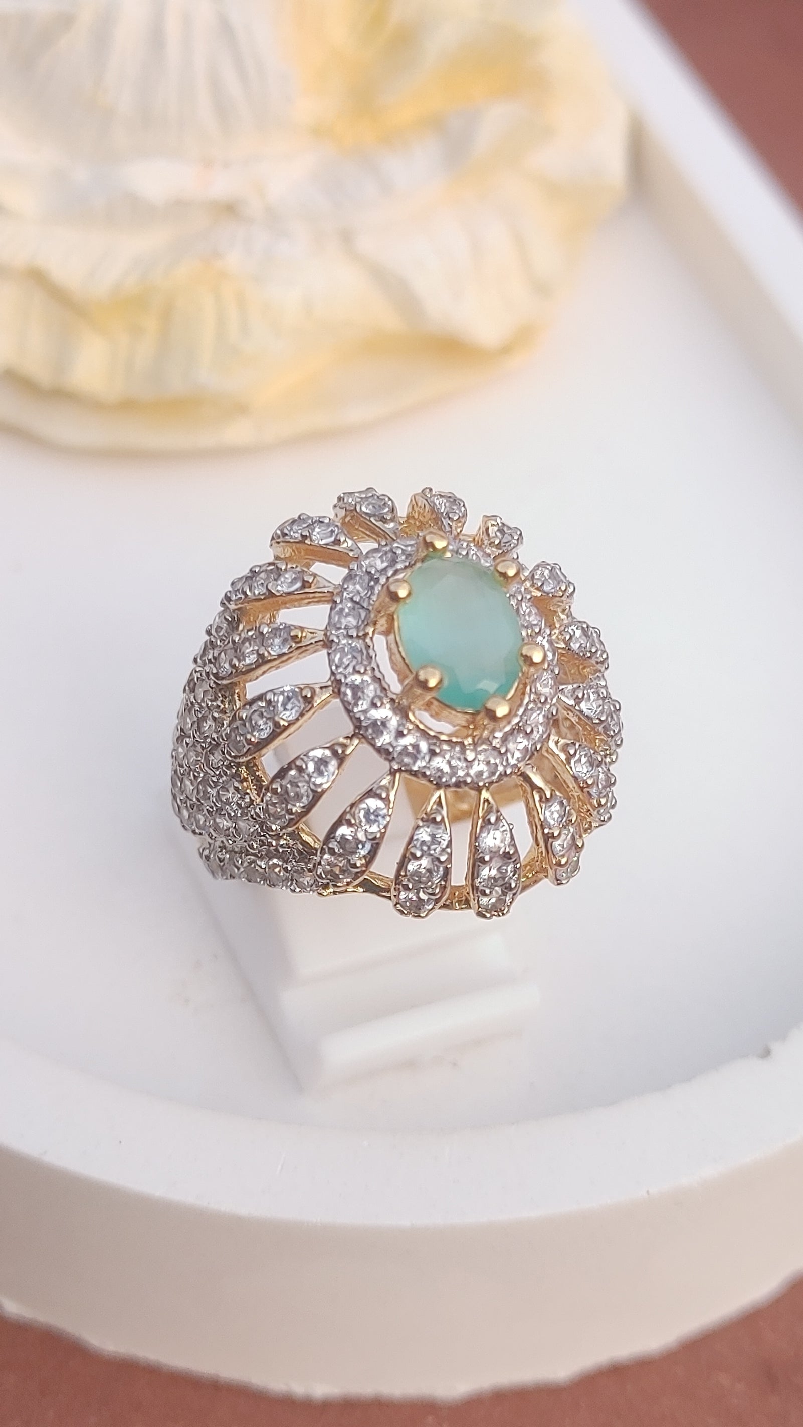 8Colors | Zircon Judao Rings with Real Stone | 18K Gold Polish | Adjustable Size | 3Yrs Warranty | MR-471
