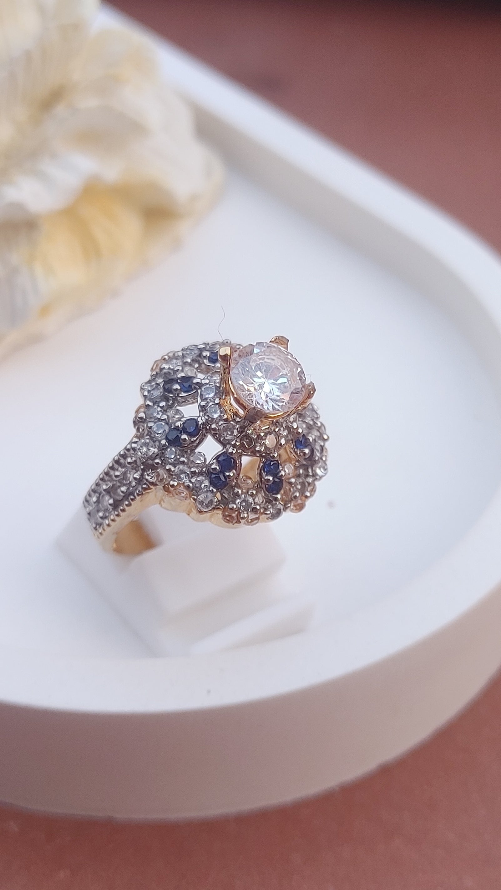 8Colors | Zircon Judao Rings with Real Stone | 18K Gold Polish | Adjustable Size | 3Yrs Warranty | MR-455
