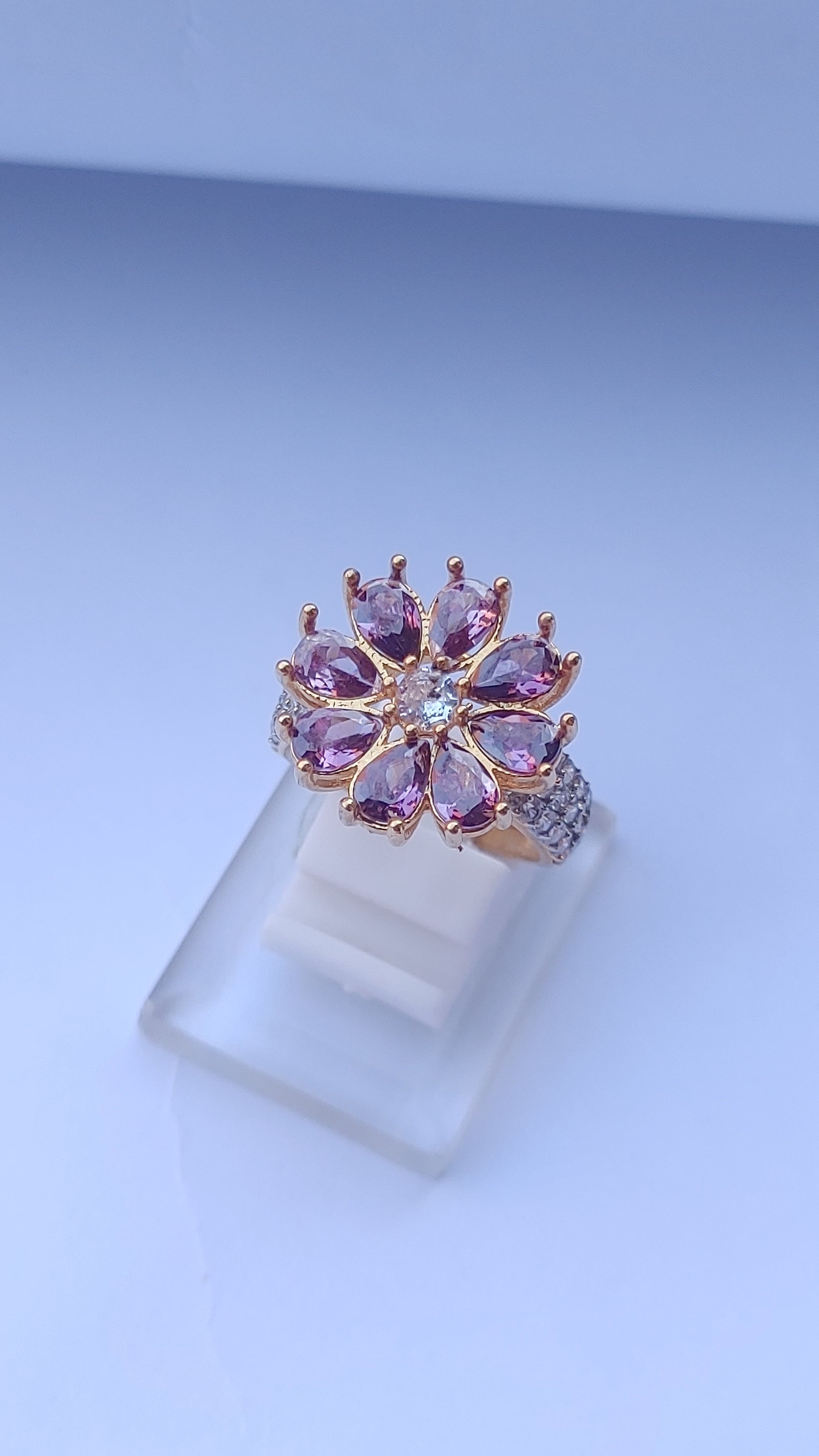 6 Colors | Zircon Judao Ring | 18K Gold Polish | Adjustable Size | MR-399