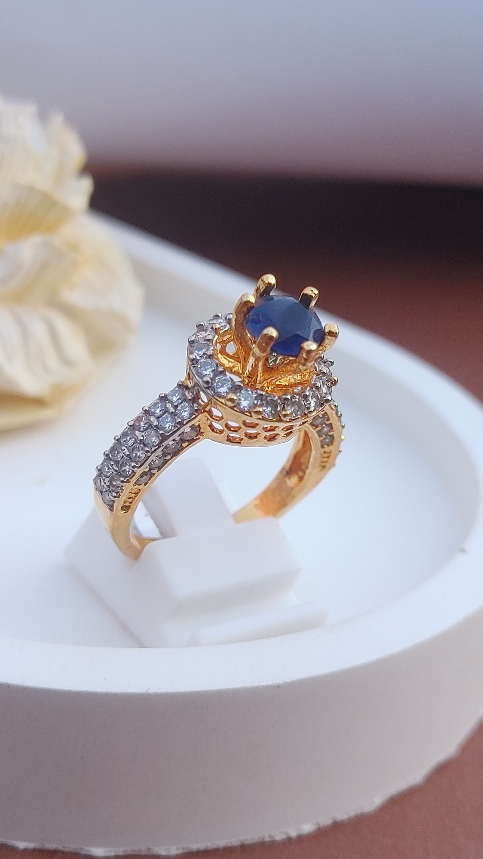 8Colors | Zircon Judao Rings with Real Stone | 18K Gold Polish | Adjustable Size | 3Yrs Warranty | MR-251