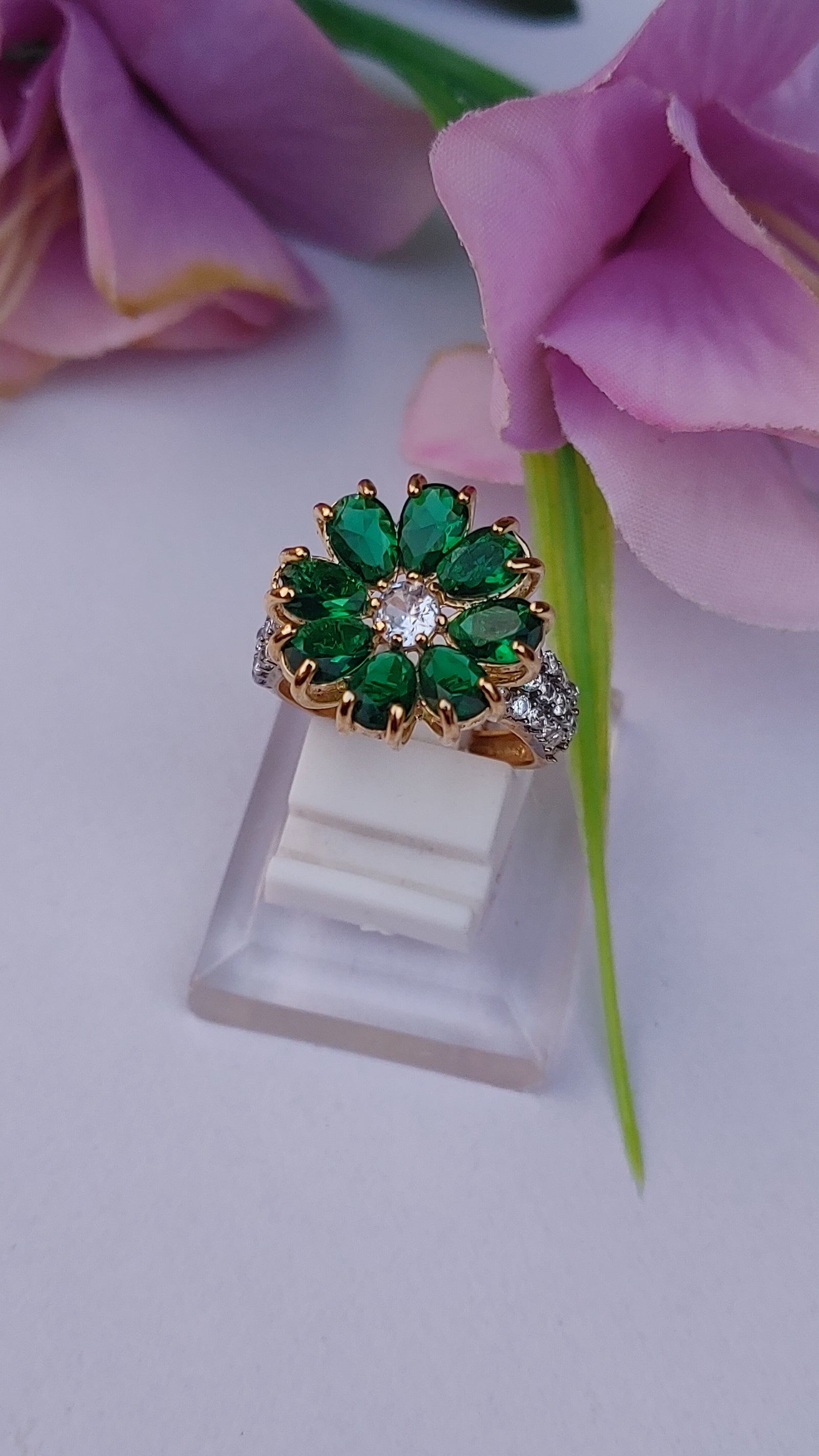 6 Colors | Zircon Judao Ring | 18K Gold Polish | Adjustable Size | MR-399